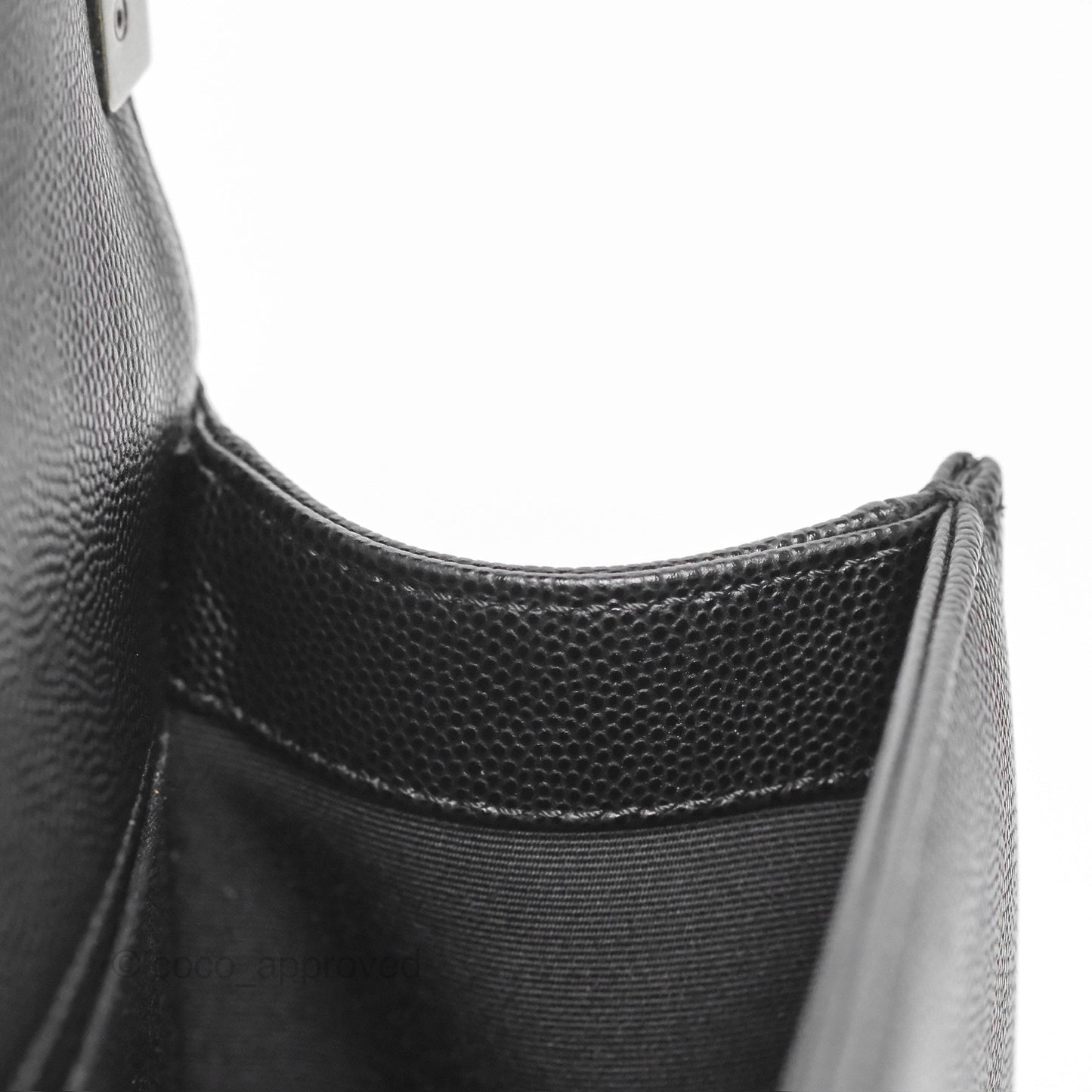 Chanel Medium Boy Quilted Black Caviar Ruthenium Hardware