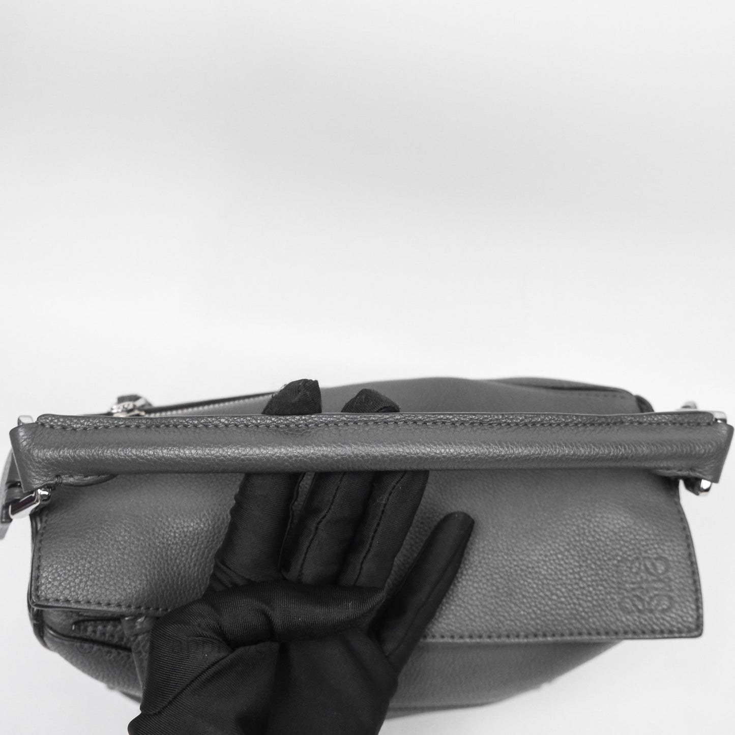 Loewe Small Puzzle Grey Calfskin Edge Bag