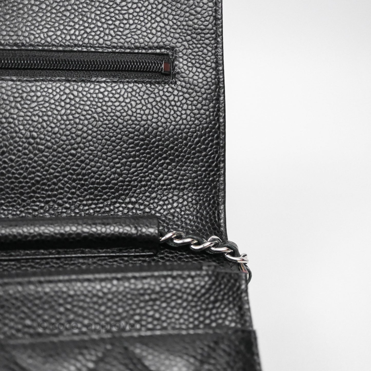 Chanel Quilted Classic WOC Black Caviar Silver Hardware