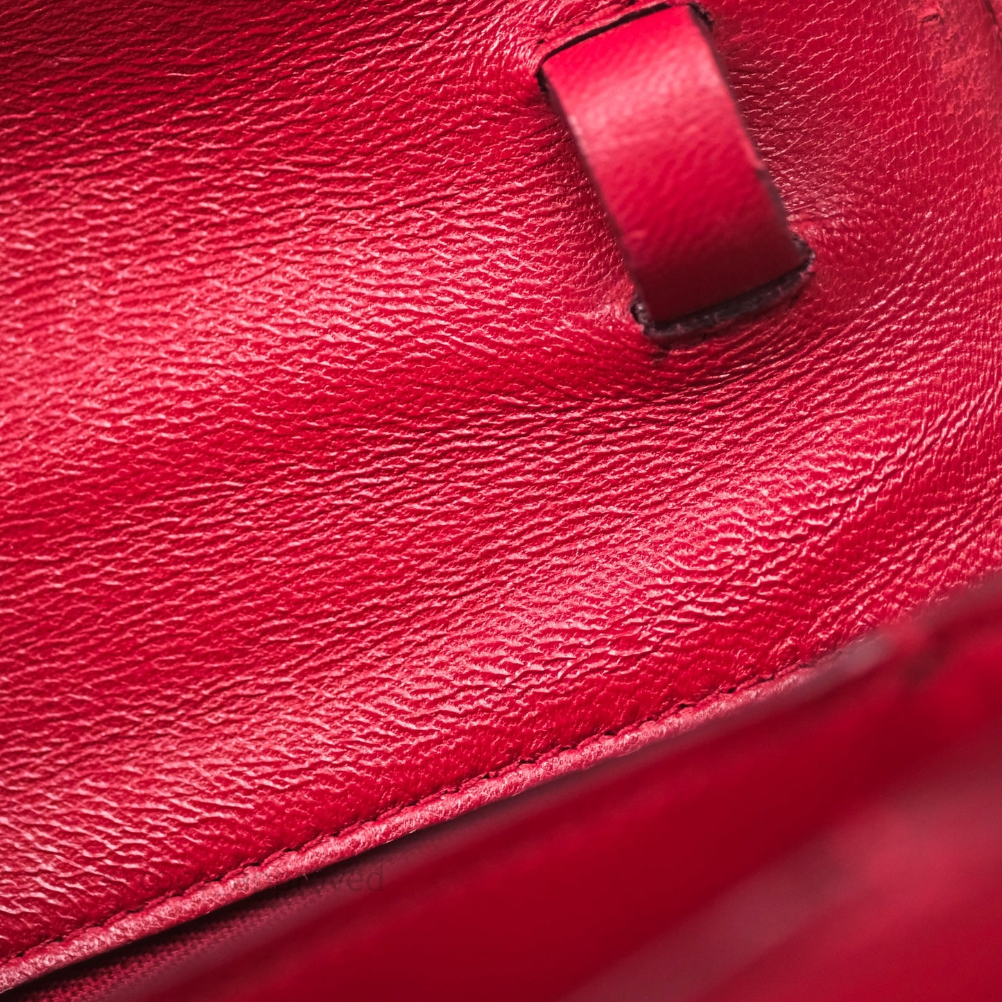 Celine Small Classic Box Flap Red Calfskin