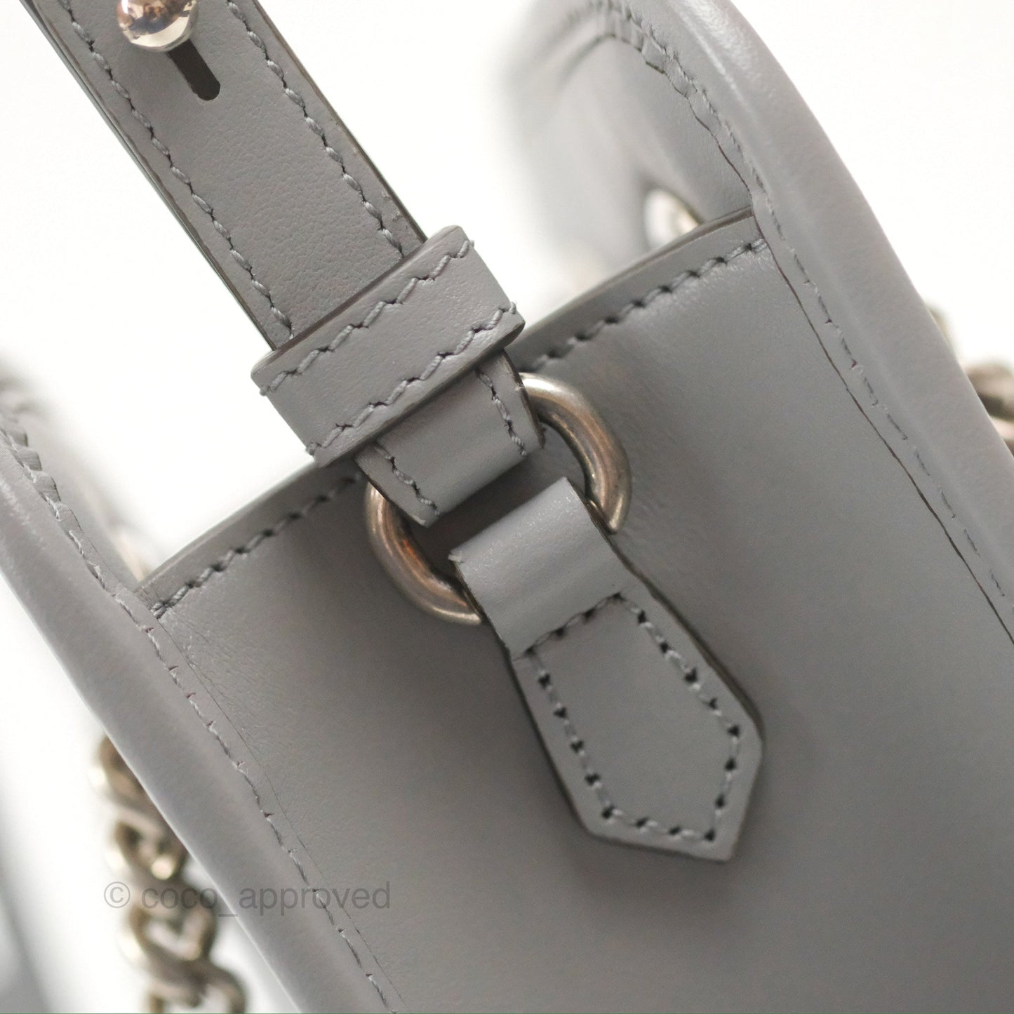 Gucci Mini GG Marmont Vertical Tote Bag Grey Silver Hardware