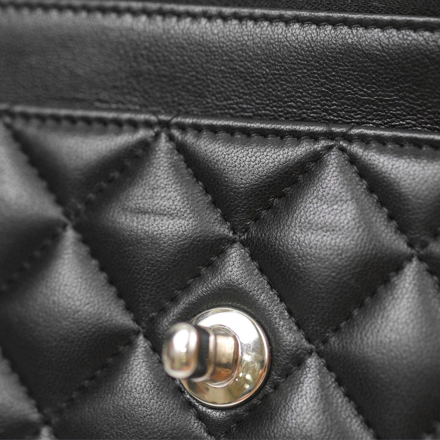 Chanel Gradient CC Wallet On Chain WOC Black Lambskin Silver Hardware 23K