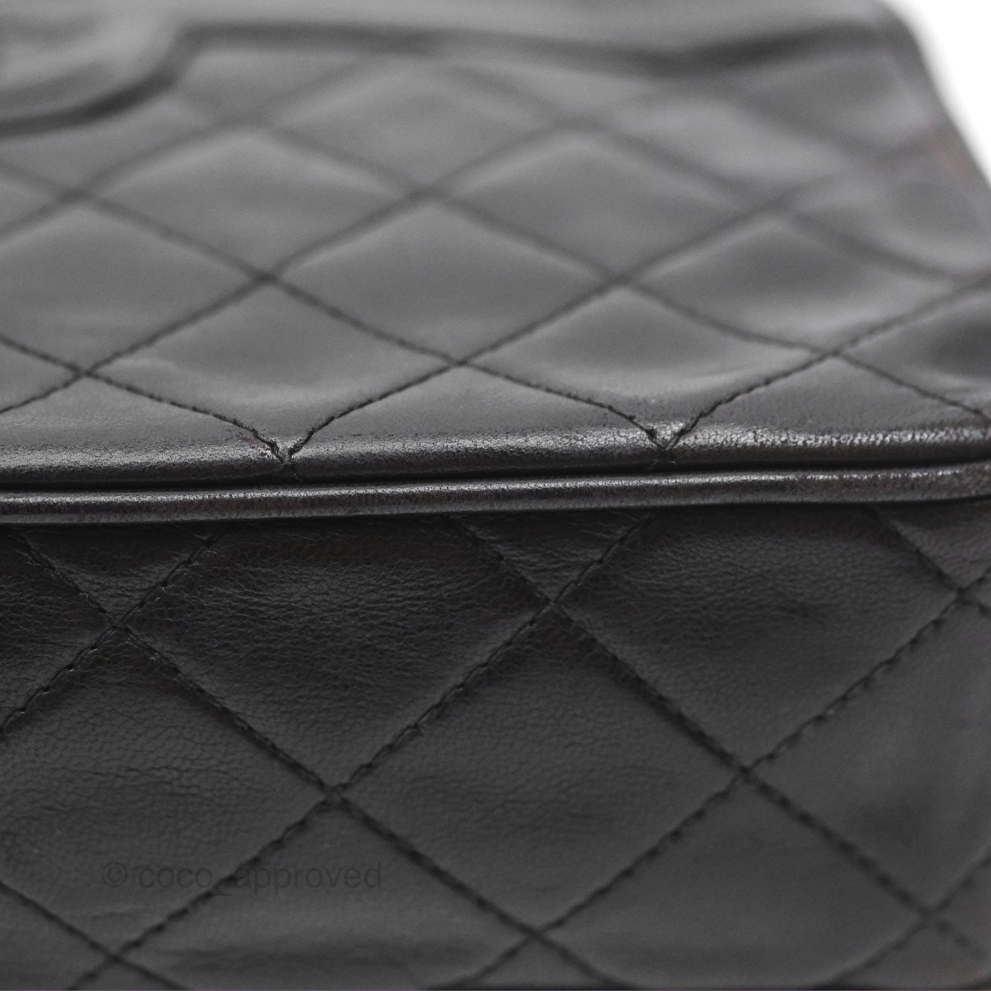 Chanel Vintage Small Camera Bag Black Lambskin Gold Hardware