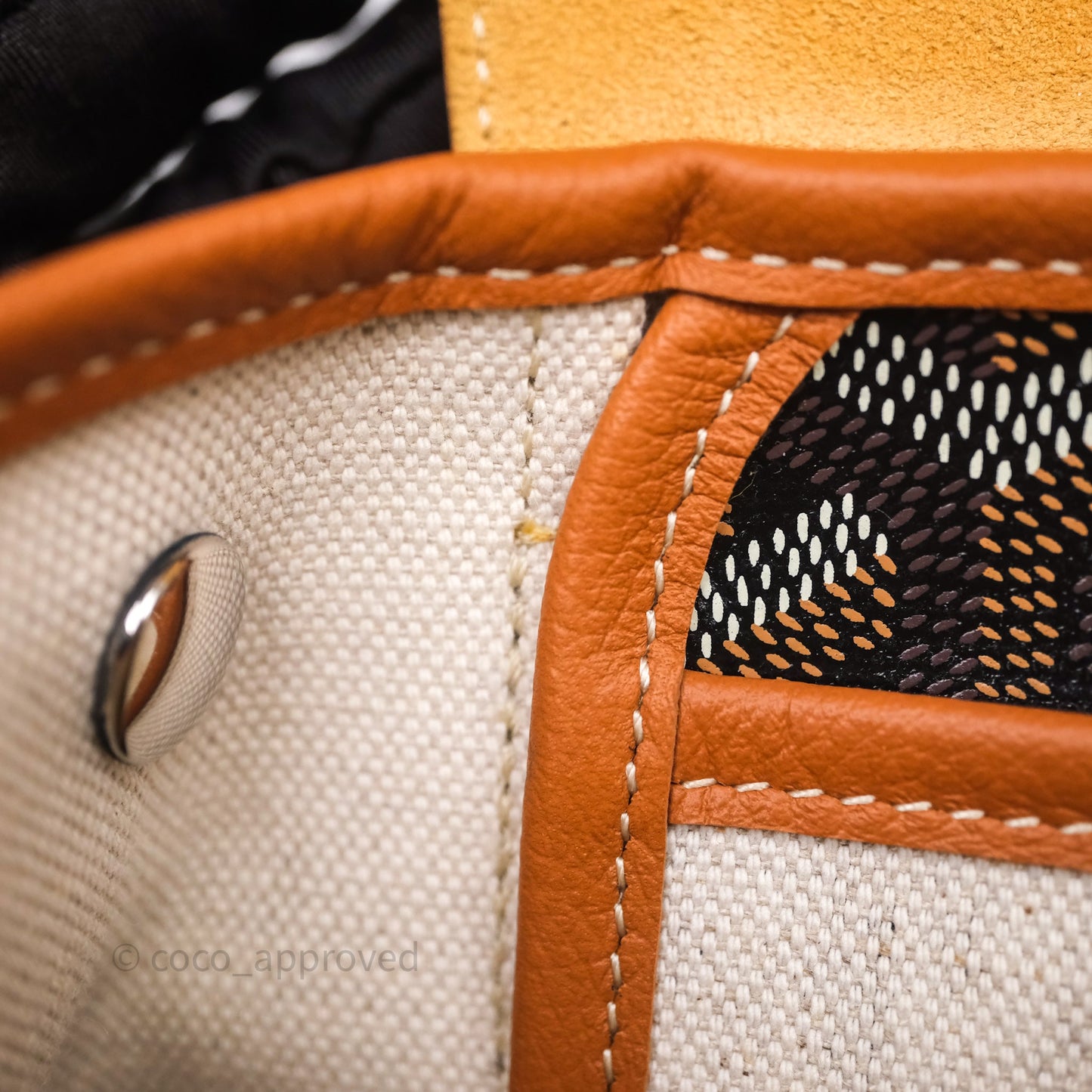 Goyard Mini Alpin Backpack Black/ Tan  Goyardine Calfskin