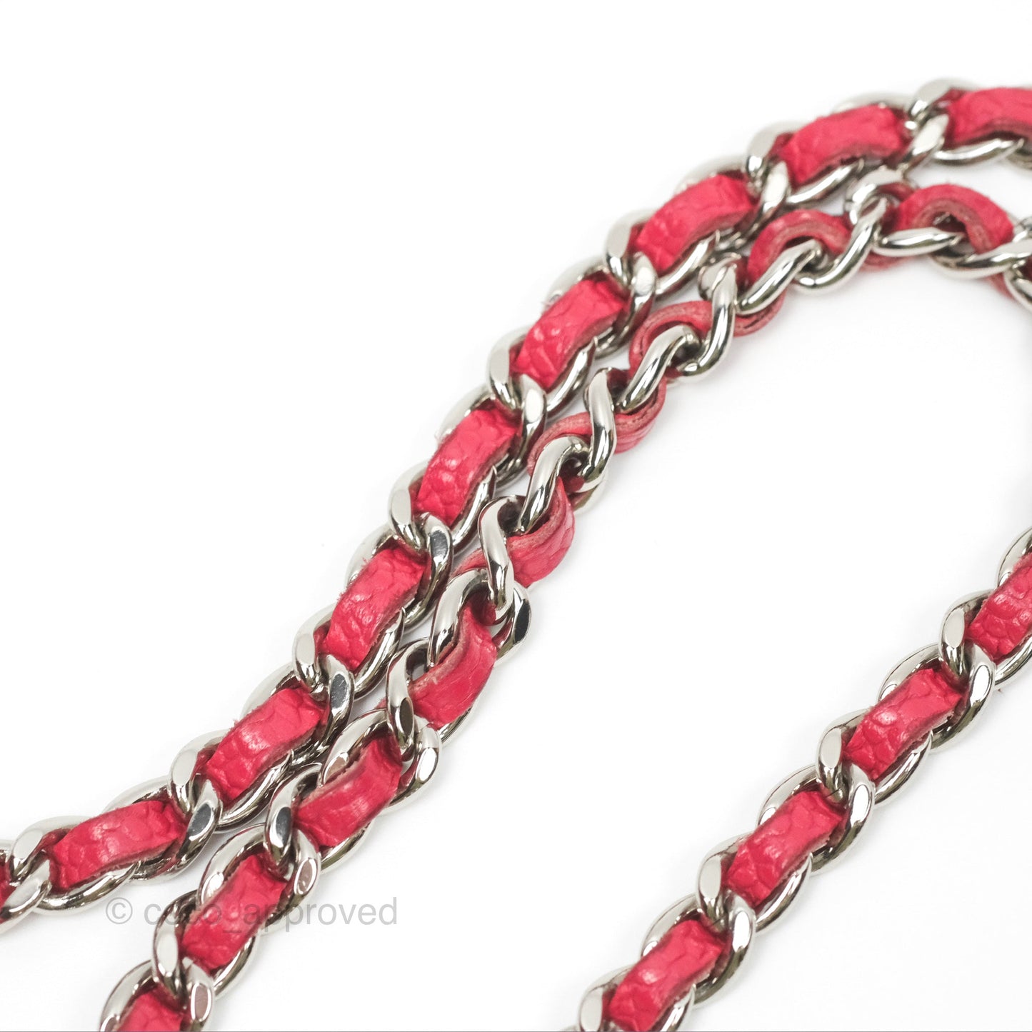Chanel CC Wallet On Chain WOC Dark Pink Caviar Silver Hardware