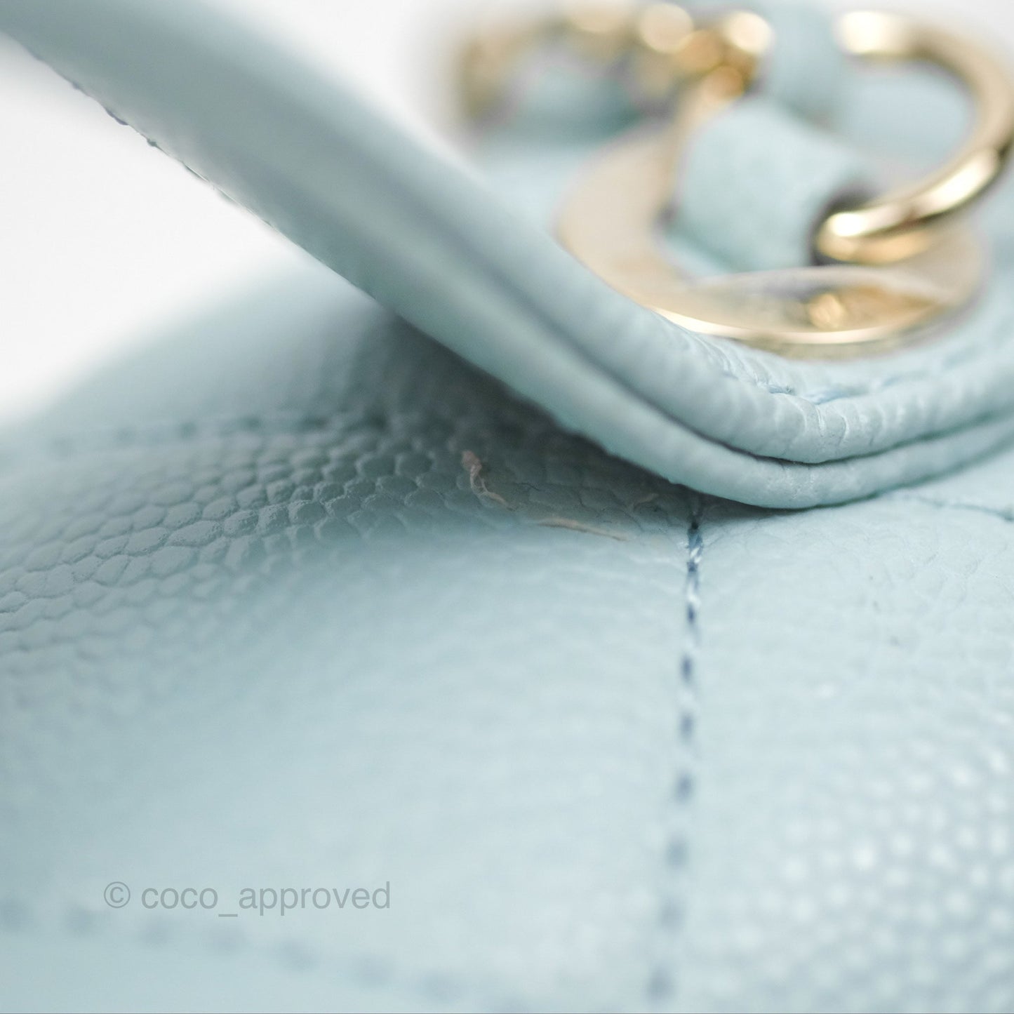 Chanel Quilted Small Business Affinity Flap Blue Caviar Gold Hardware