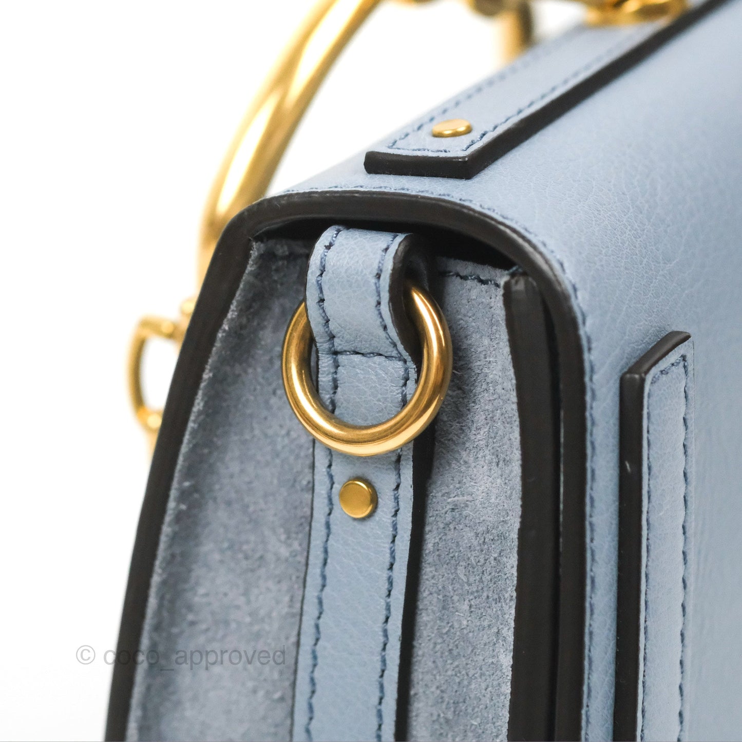 Chloé Nile Crossbody Bag Blue Calfskin