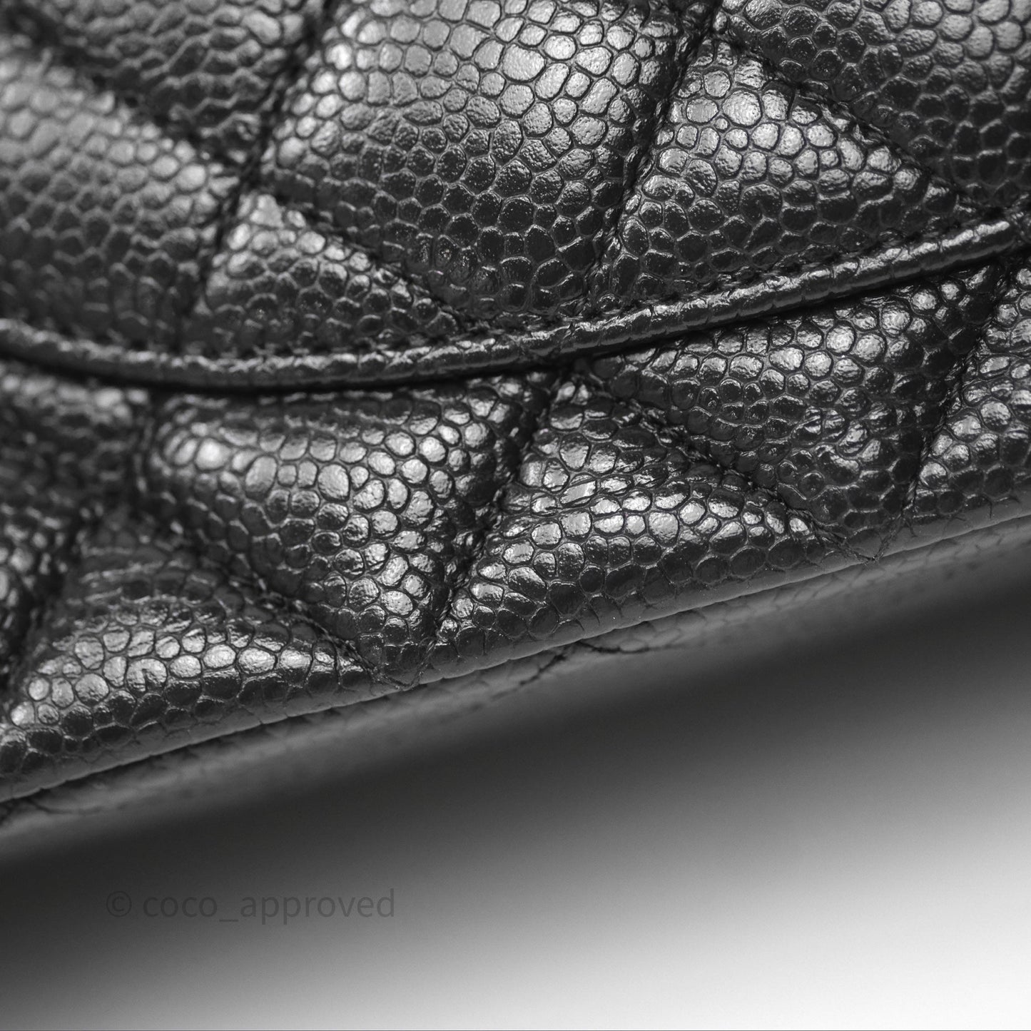 Chanel Classic M/L Medium Flap Quilted Black Caviar Silver Hardware