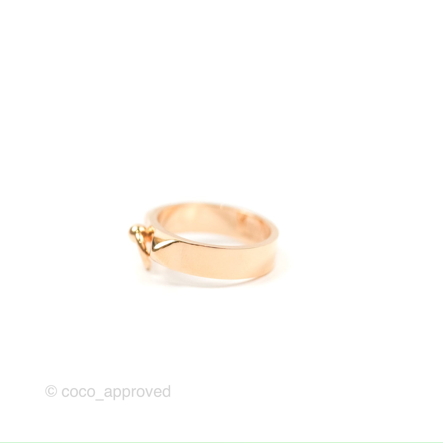 Hermes Collier de Chien Ring Small Model Rose Gold Size 53