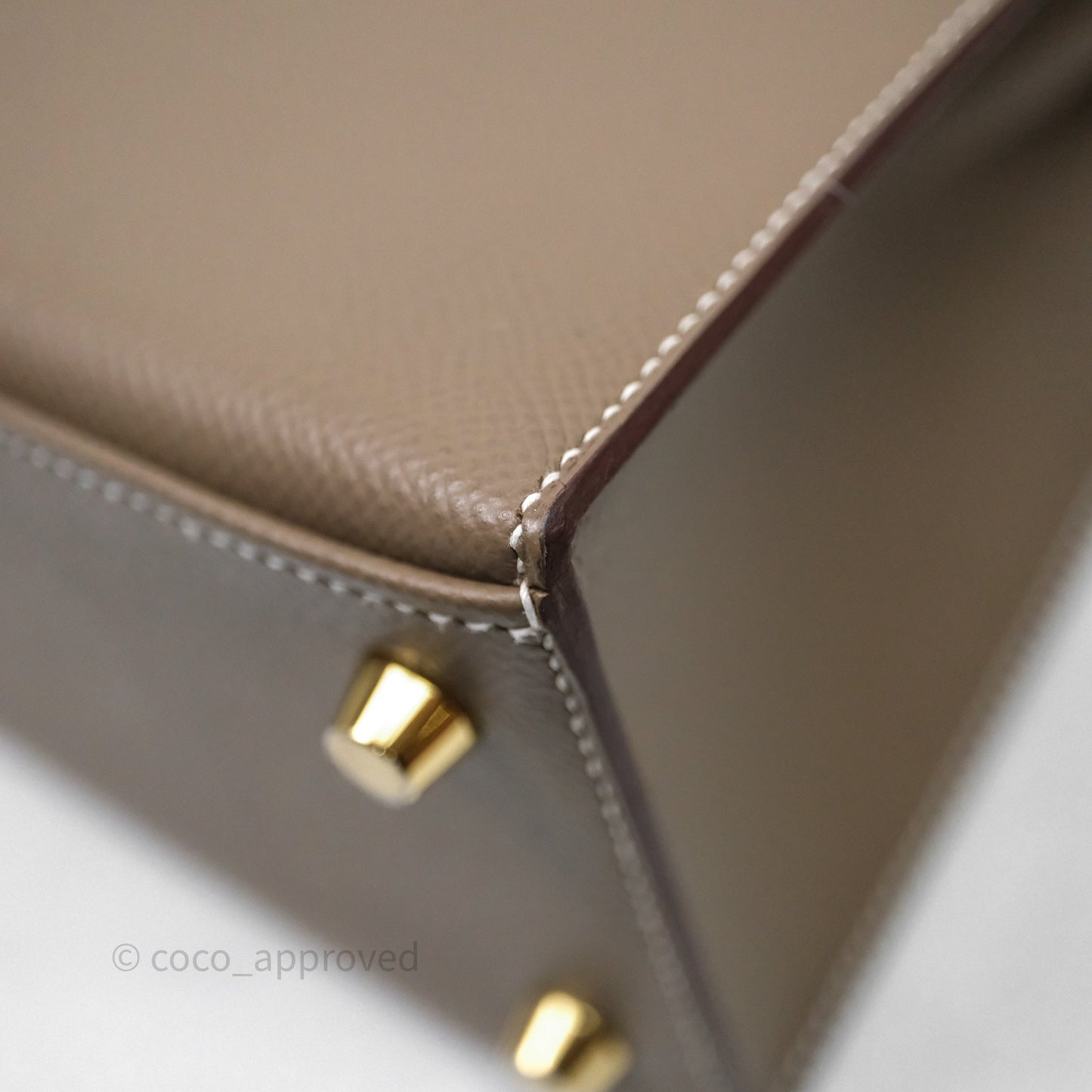 Hermes Kelly 25 Etoupe 18 Epsom Gold Hardware