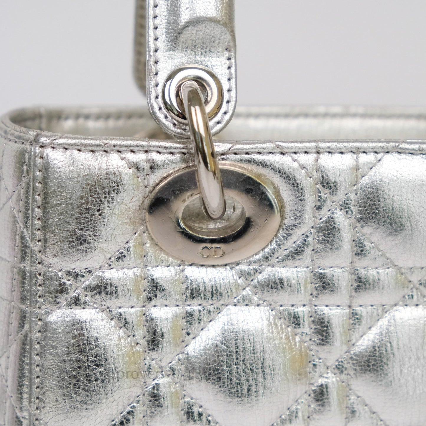 Dior My ABCDior Lady Dior Metallic Silver Cannage