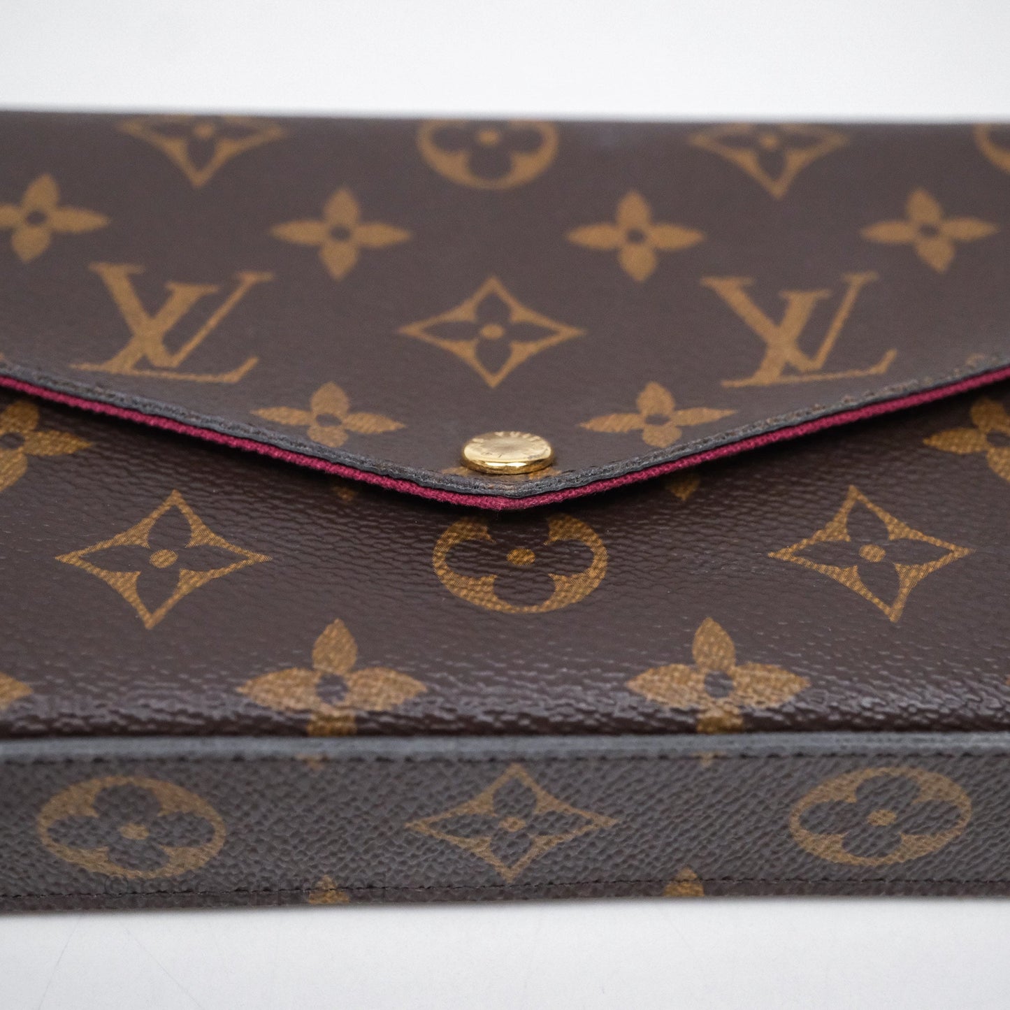 Louis Vuitton Félicie Pochette Clutch Monogram Canvas Gold Hardware