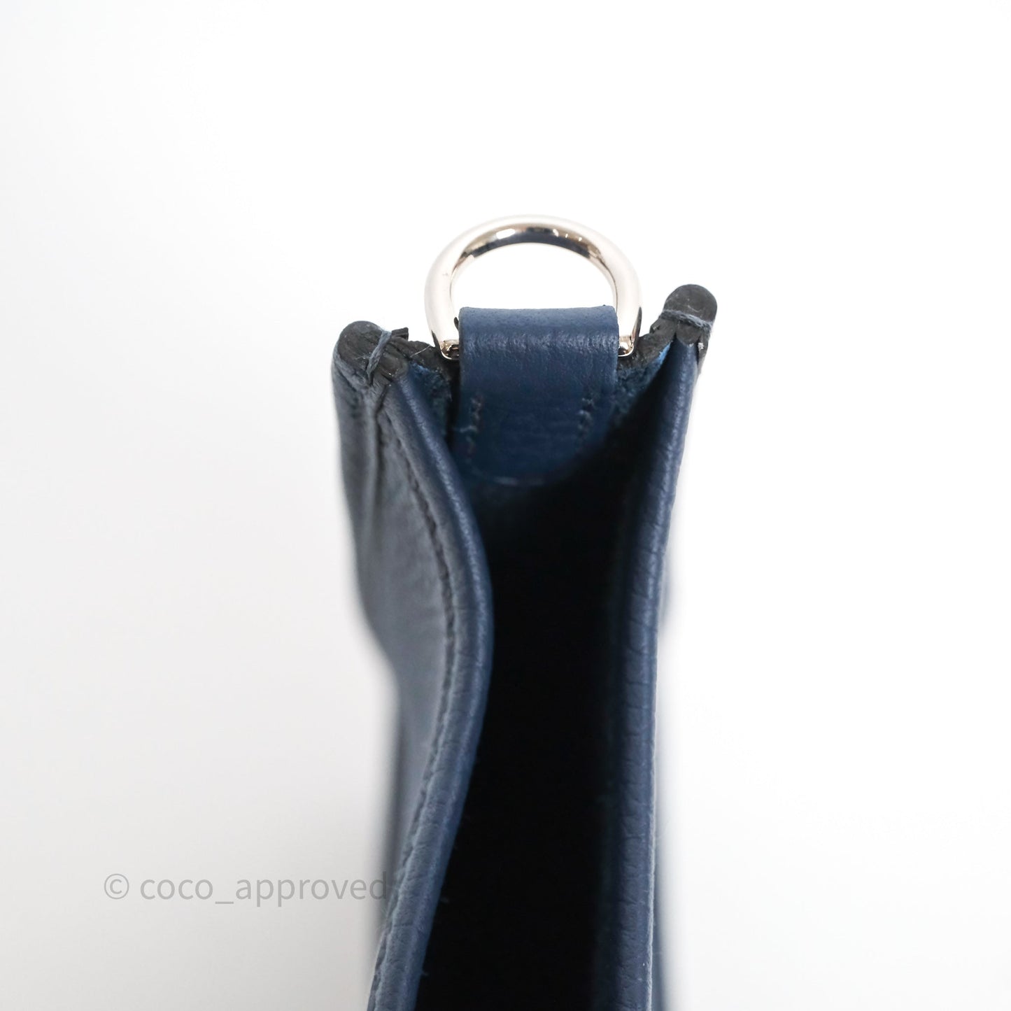 Hermès Mini Evelyne 16 7P Bleu de Prusse Clemence Palladium Hardware