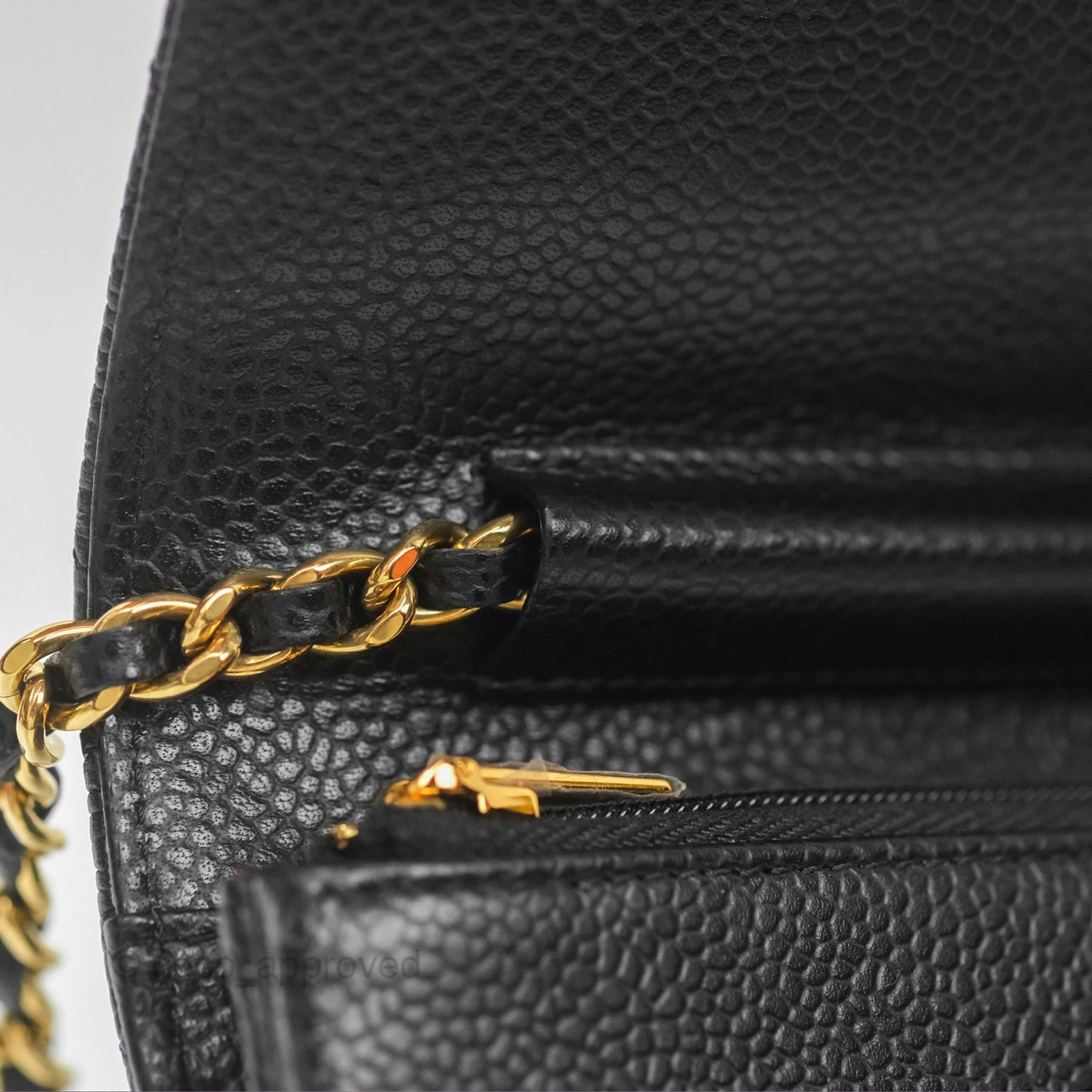 Chanel Quilted Classic Wallet On Chain WOC Black Caviar Gold Hardware