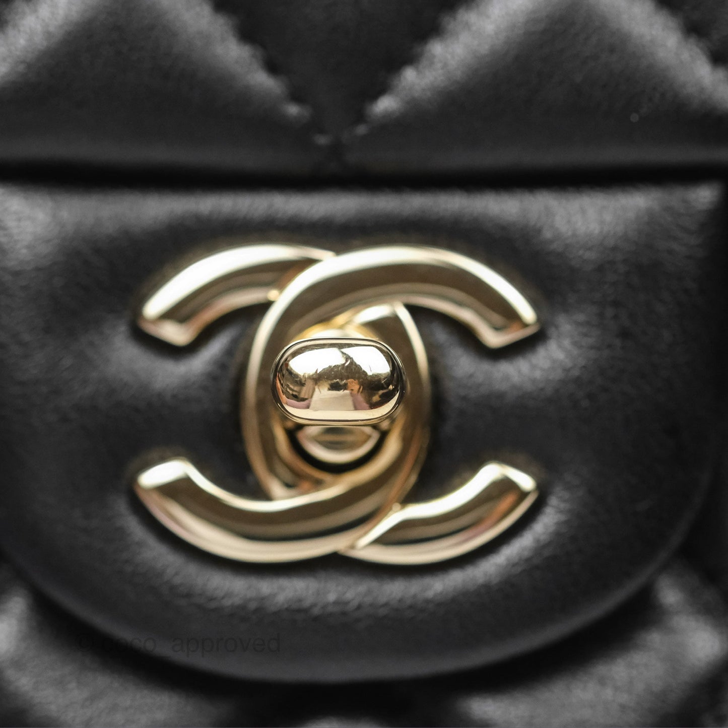 Chanel Mini Rectangular Flap Quilted Black Lambskin Gold Hardware