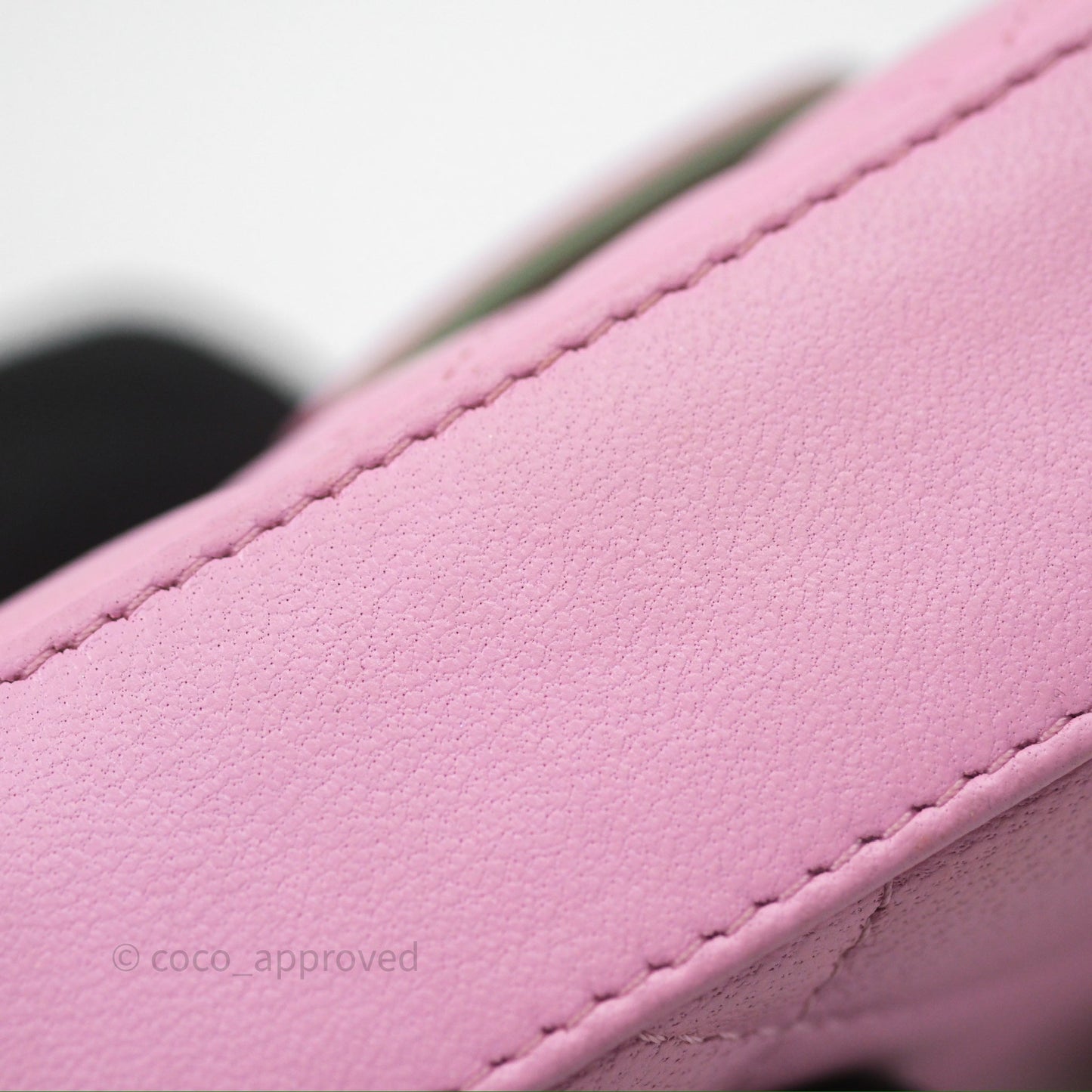 Chanel Mini Handle Clutch With Chain Pink/ Mint Lambskin Gold Hardware 23P