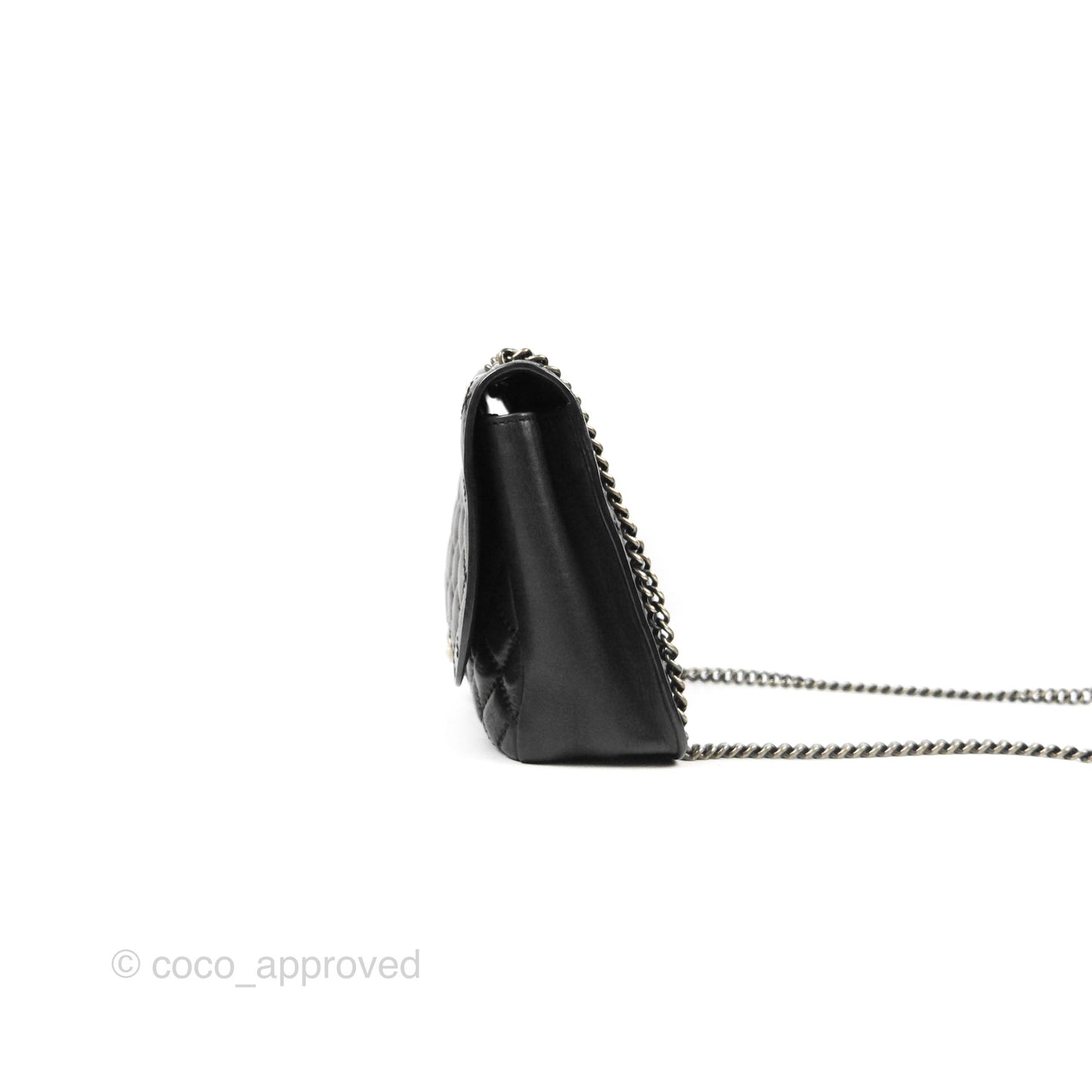 Chanel Flap Bag Quilted Black Soft Calfskin Ruthenium Hardware