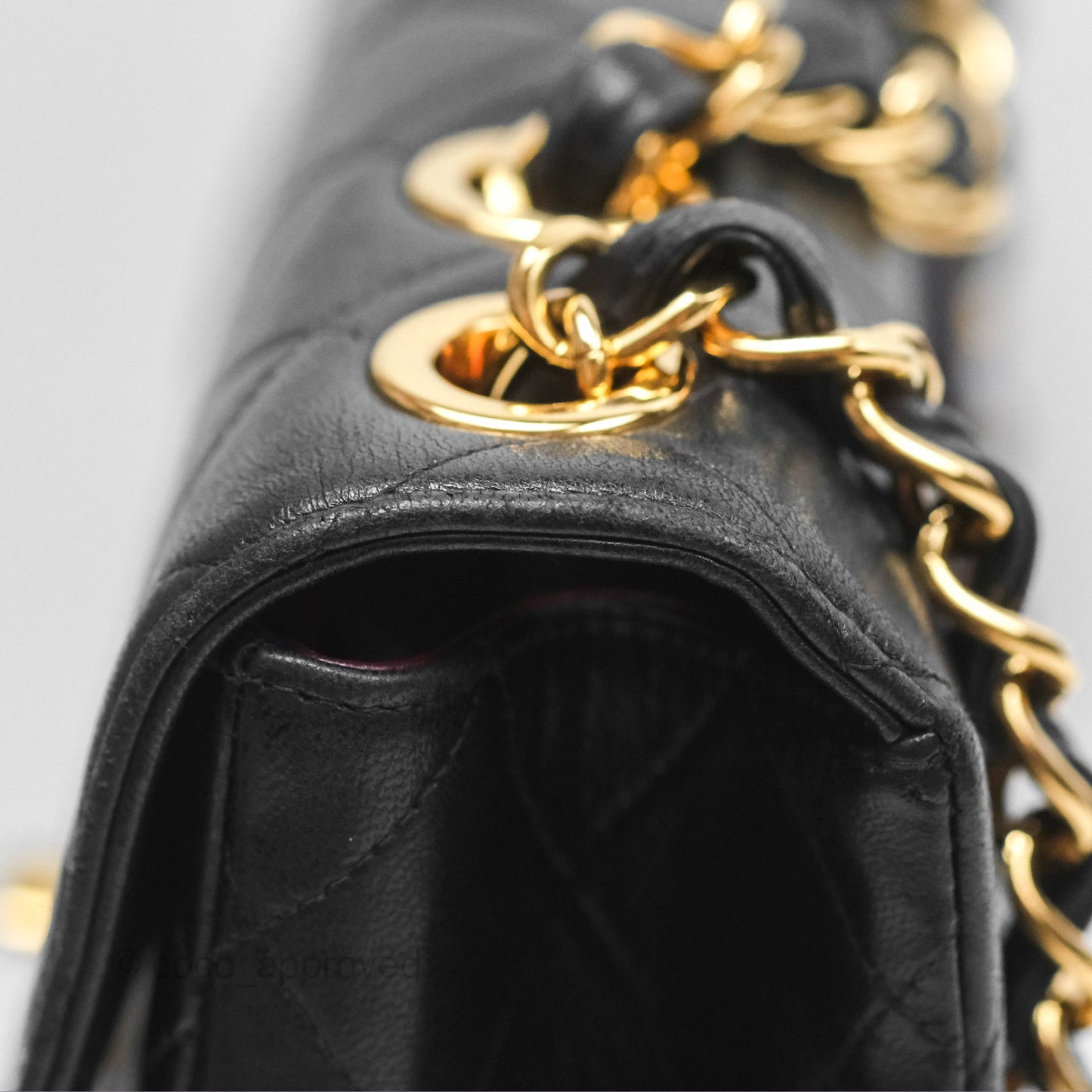 Chanel Vintage Jumbo Single Flap Black Lambskin 24K Gold Hardware