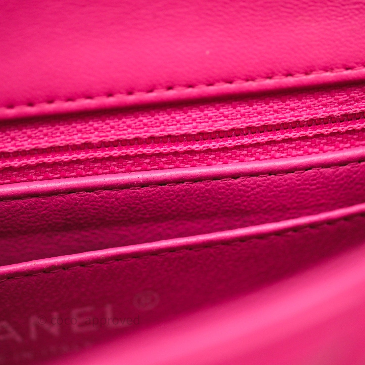 Chanel Mini Rectangular Quilted Dark Pink Lambskin Silver Hardware