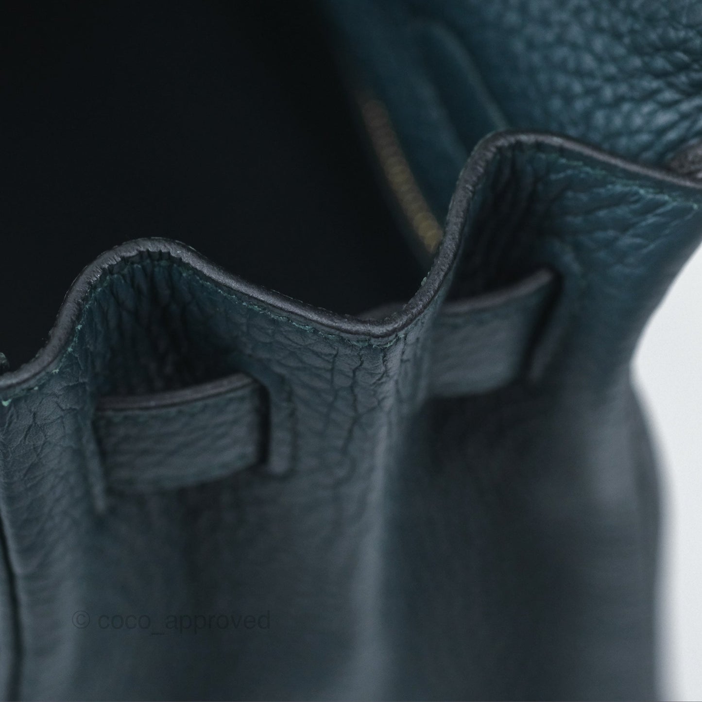 Hermès Kelly 28 Retourne Dark Green Clemence Gold Hardware