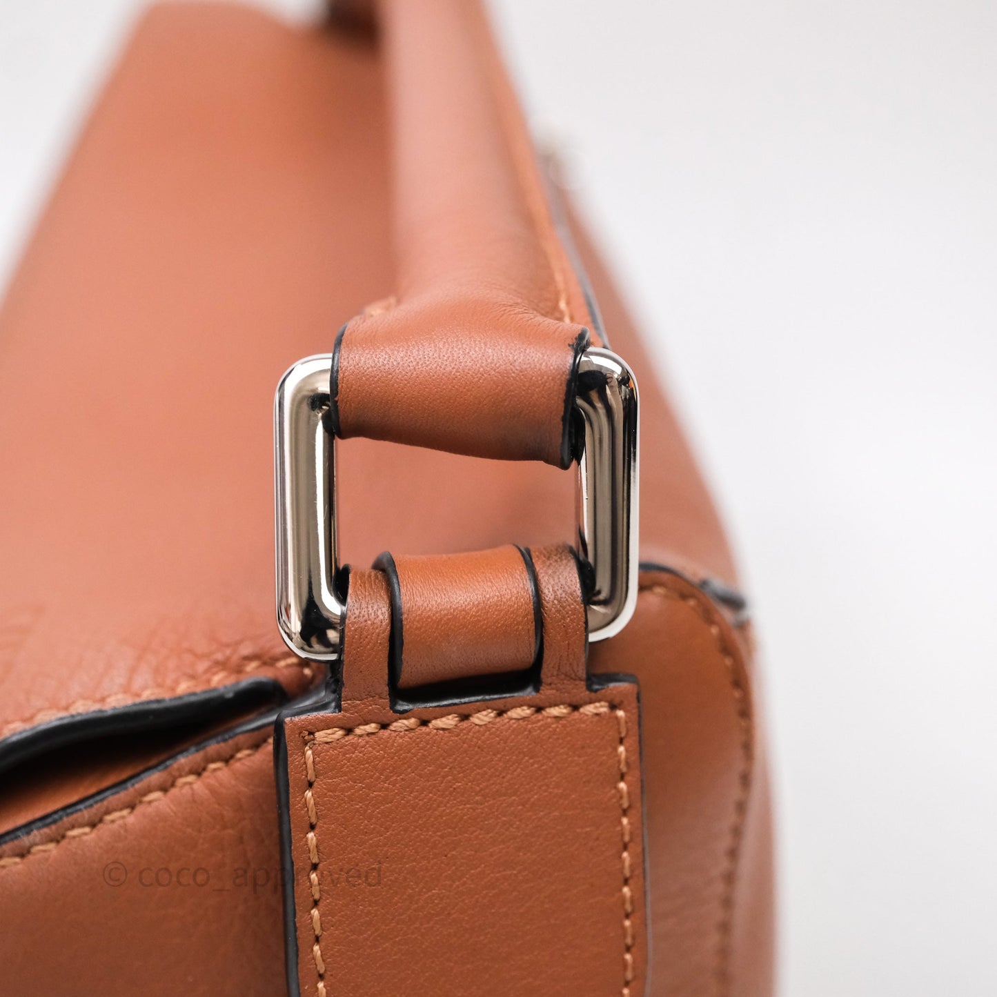 Loewe Small Puzzle Bag Tan Calfskin Gold Hardware