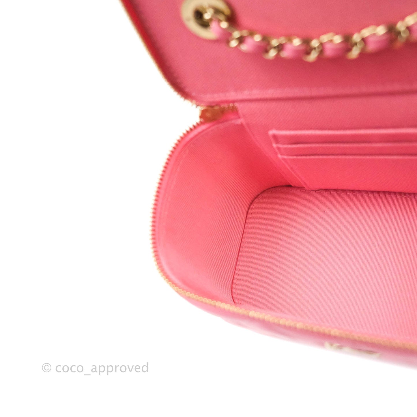 Chanel Small Trendy CC Box With Chain Pink Lambskin Gold Hardware