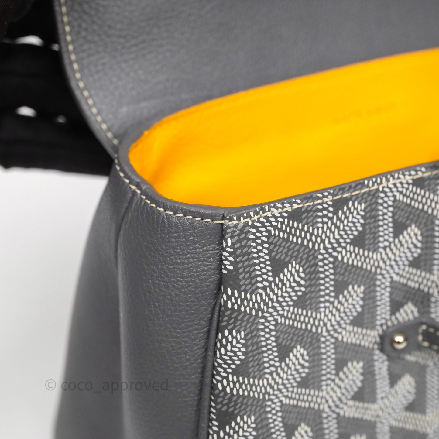 Goyard Saïgon Mini Bag Chevroches Calfskin Grey Silver Hardware