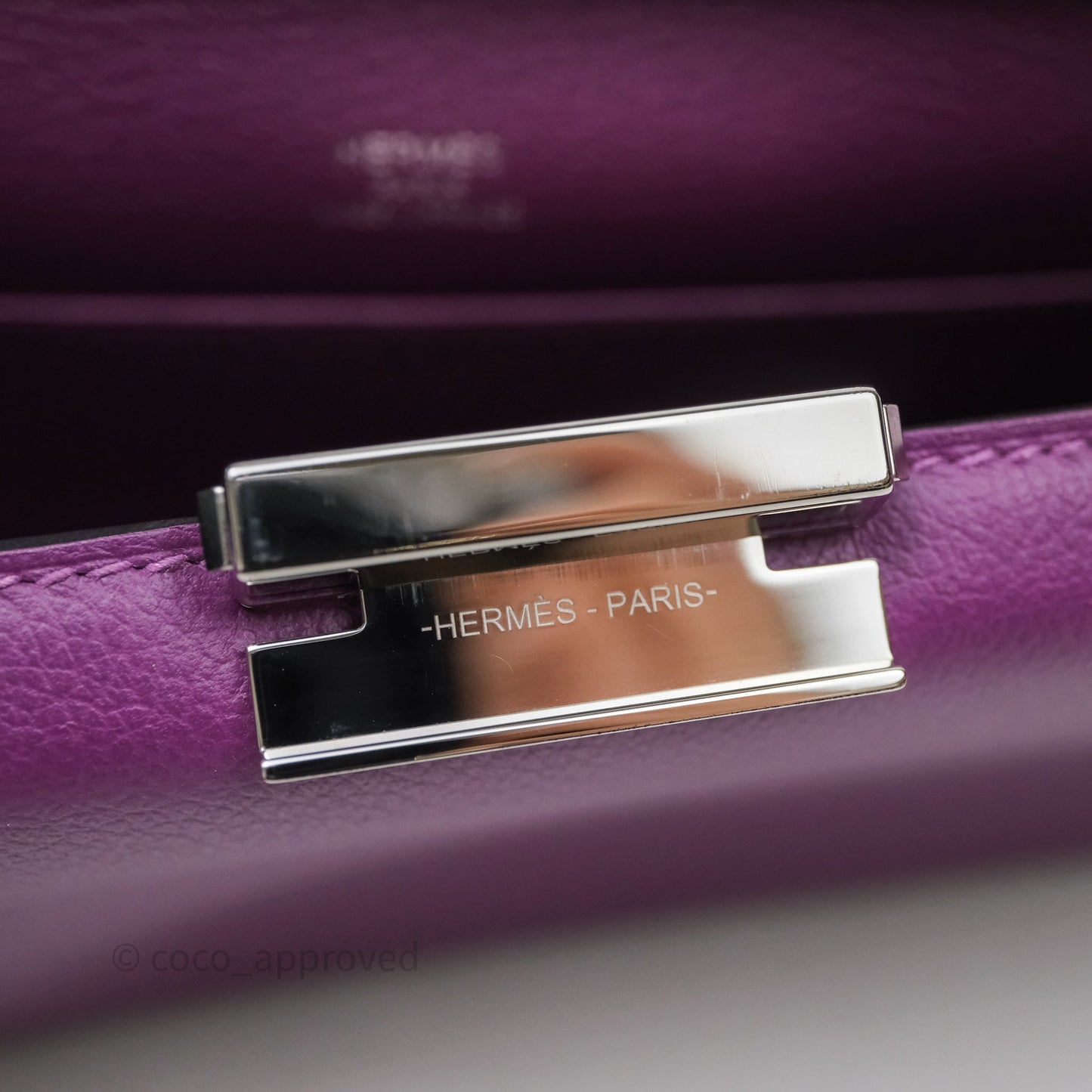 Hermes Clic H Bag Anemone P9 Veau Evercolor Palladium Hardware