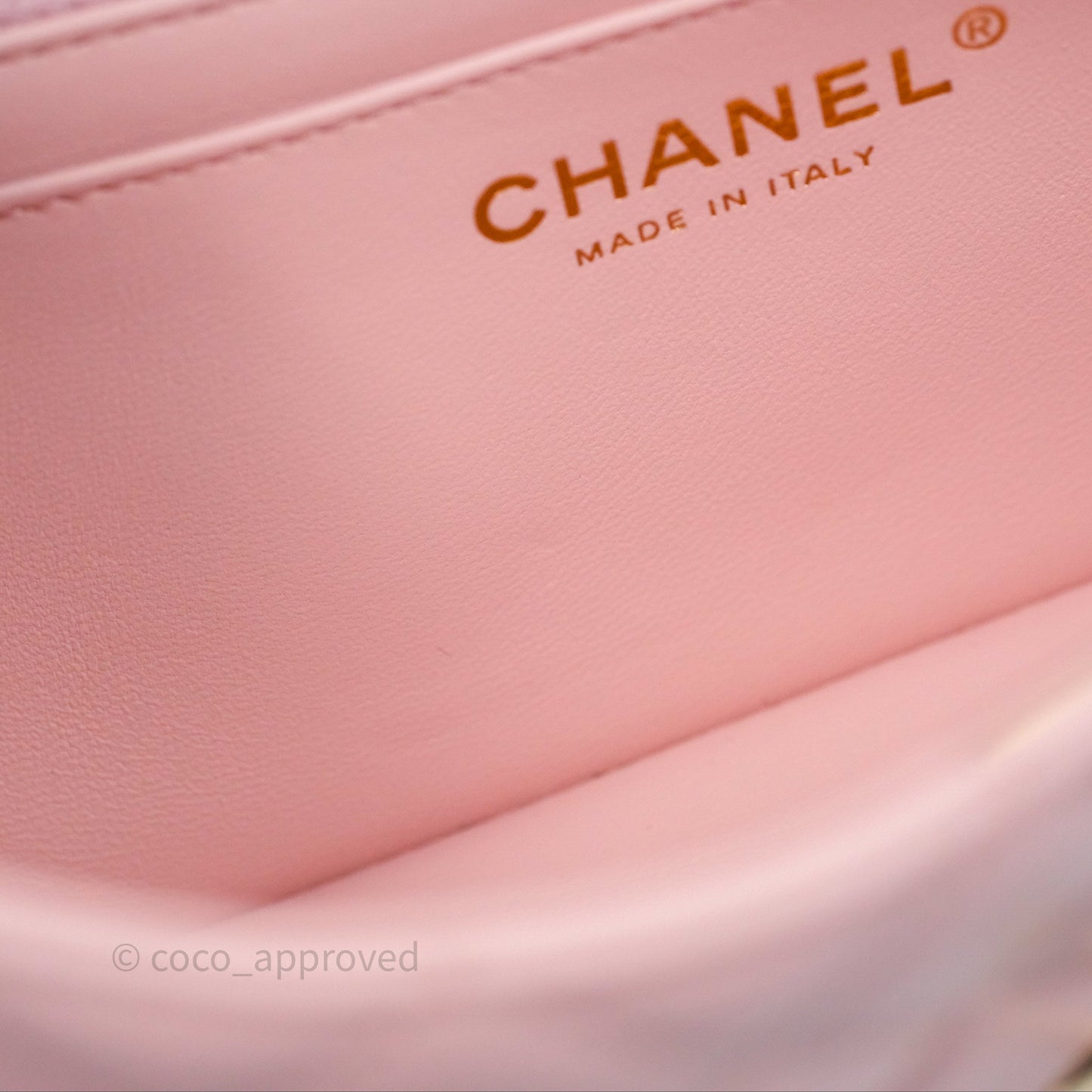Chanel Quilted Mini Rectangular Flap Pink Lambskin Gold Hardware