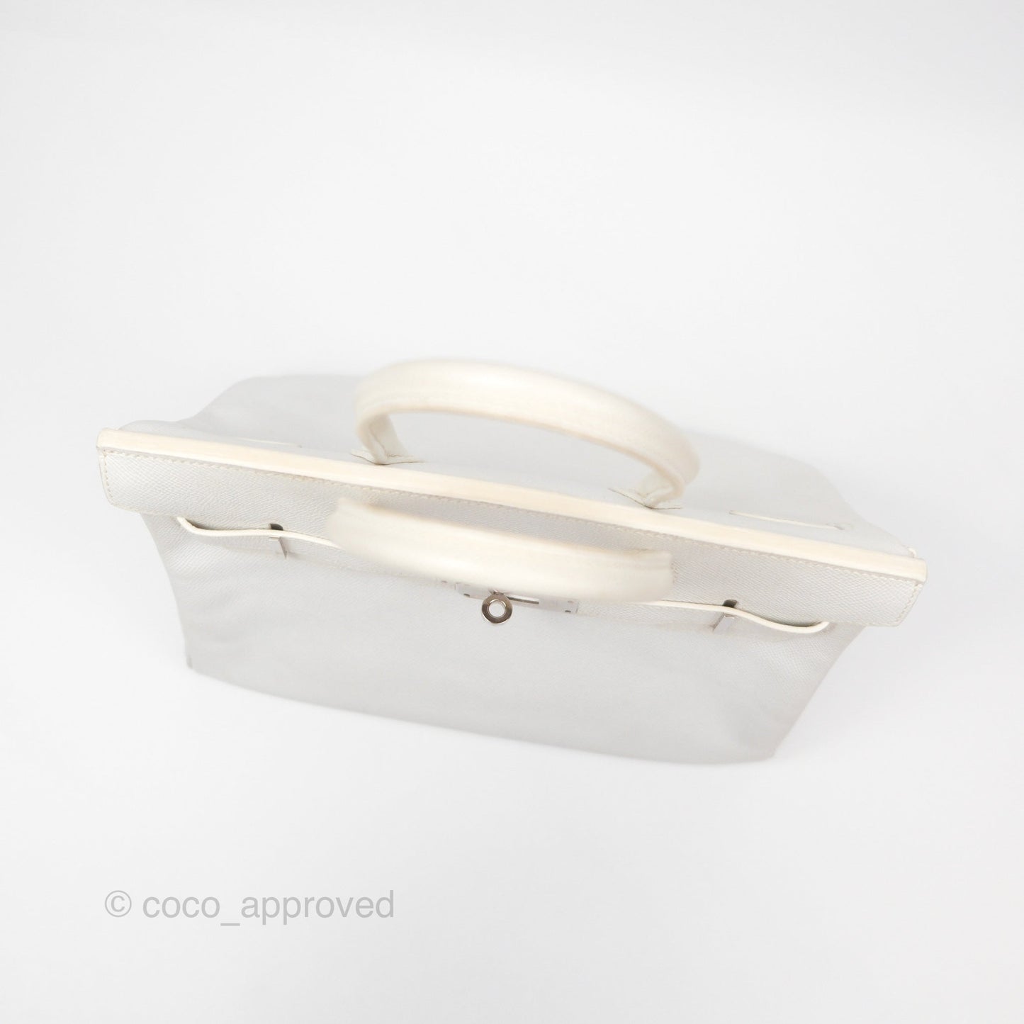 Hermès Birkin 30 Retourne White Epsom Palladium Hardware
