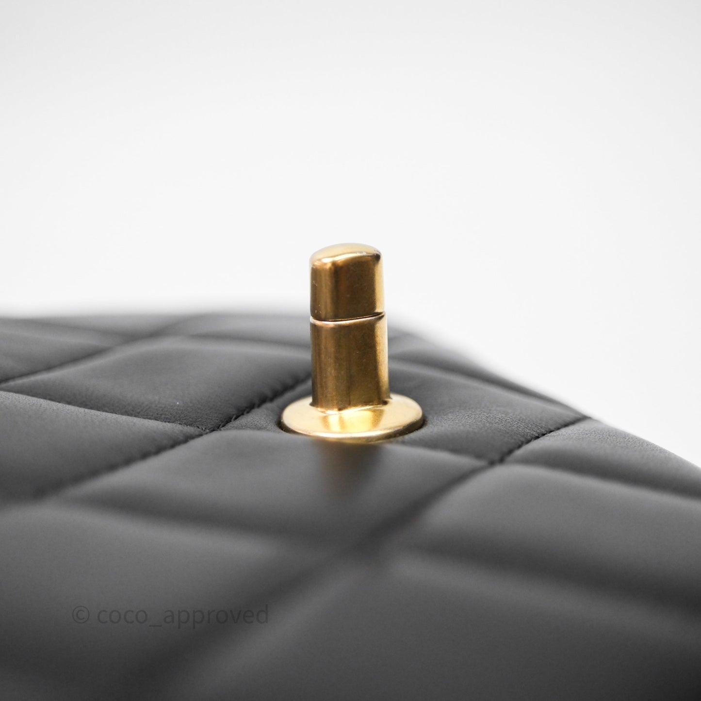 Chanel My Perfect Mini With Pearl Quilted Black Lambskin Gold Hardware