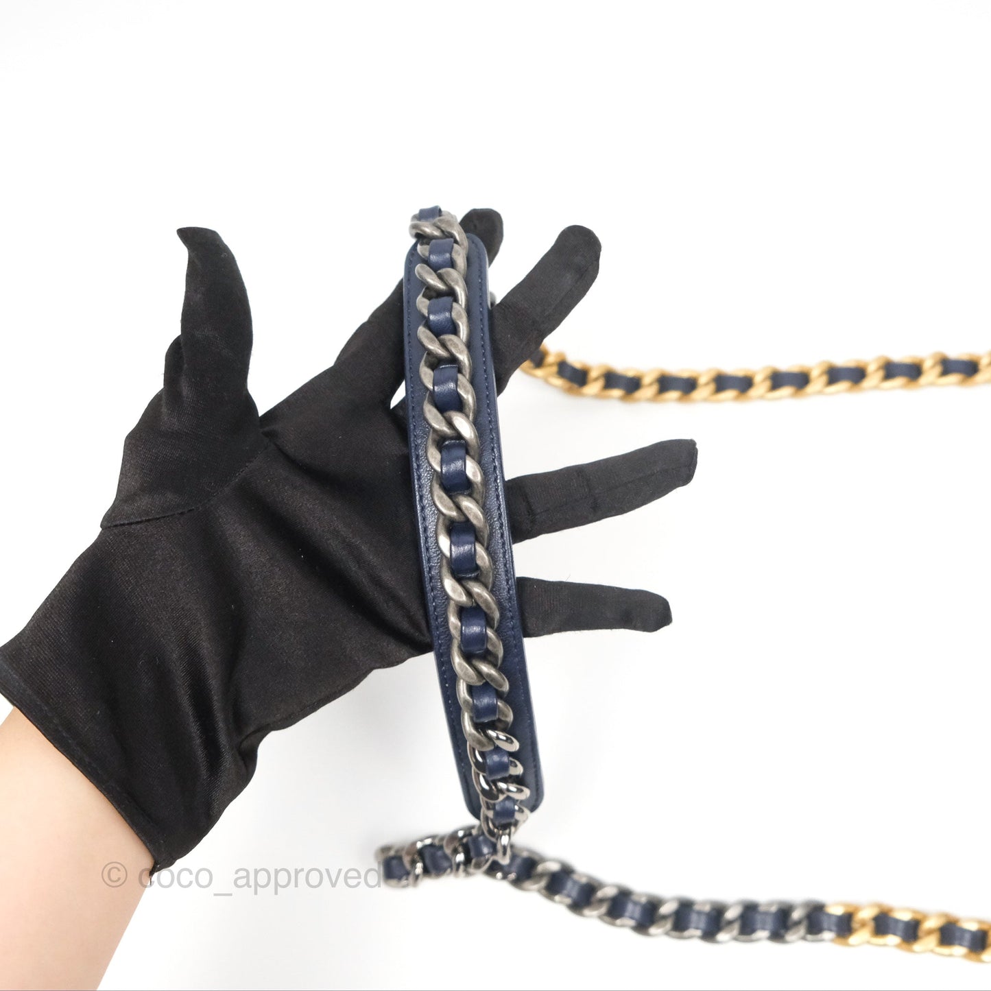 Chanel 19 Small Dark Navy Mixed Hardware