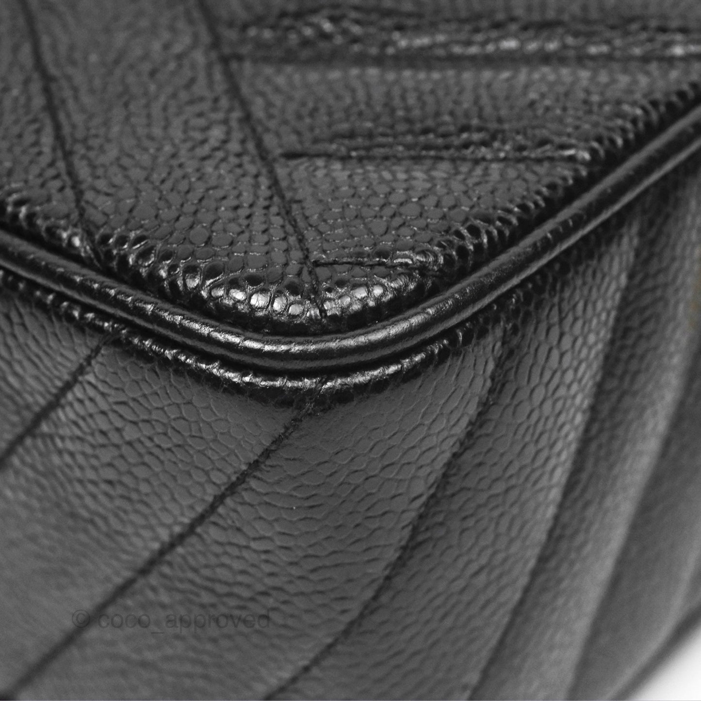 Chanel Vintage Small Camera Bag Black Caviar Gold Hardware