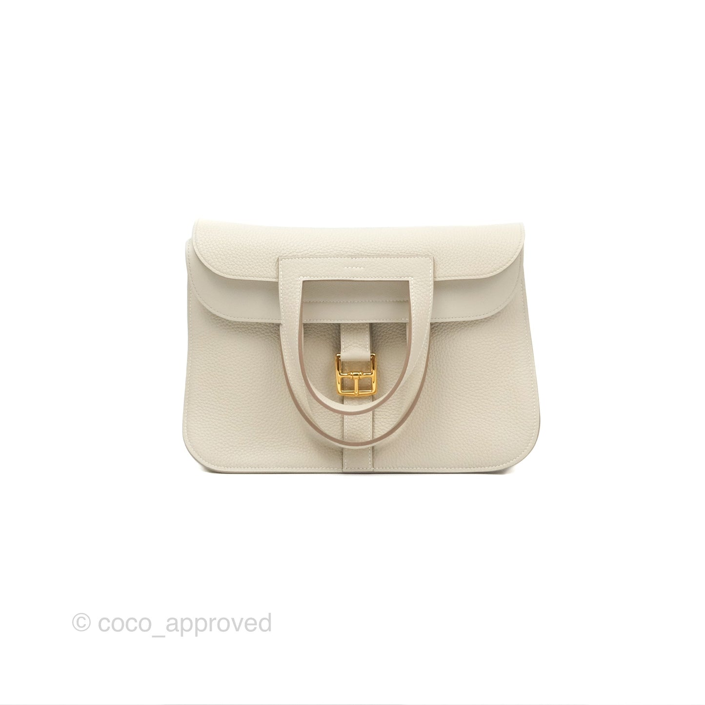 Hermès Halzan 31 Beton Clemence Gold Hardware