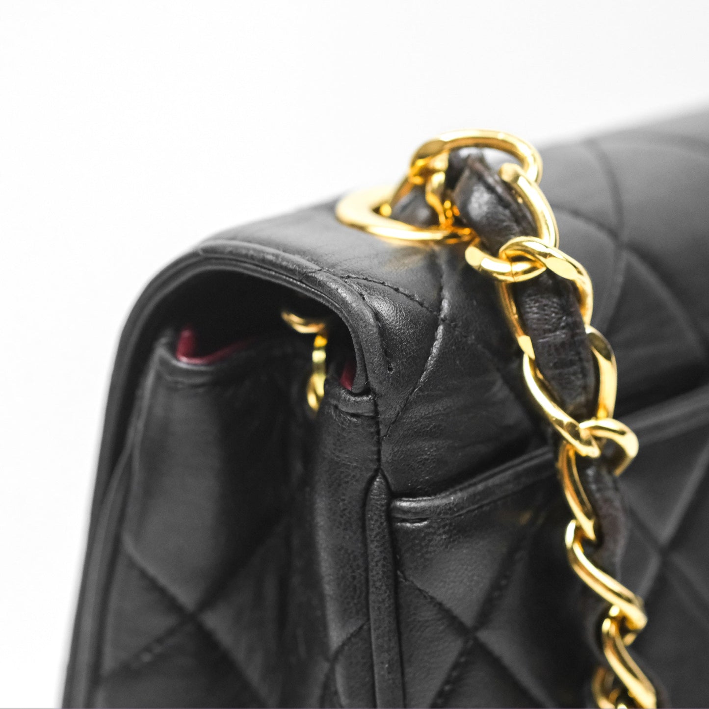 Chanel Vintage Flap Bag Black Lambskin 24K Gold Hardware