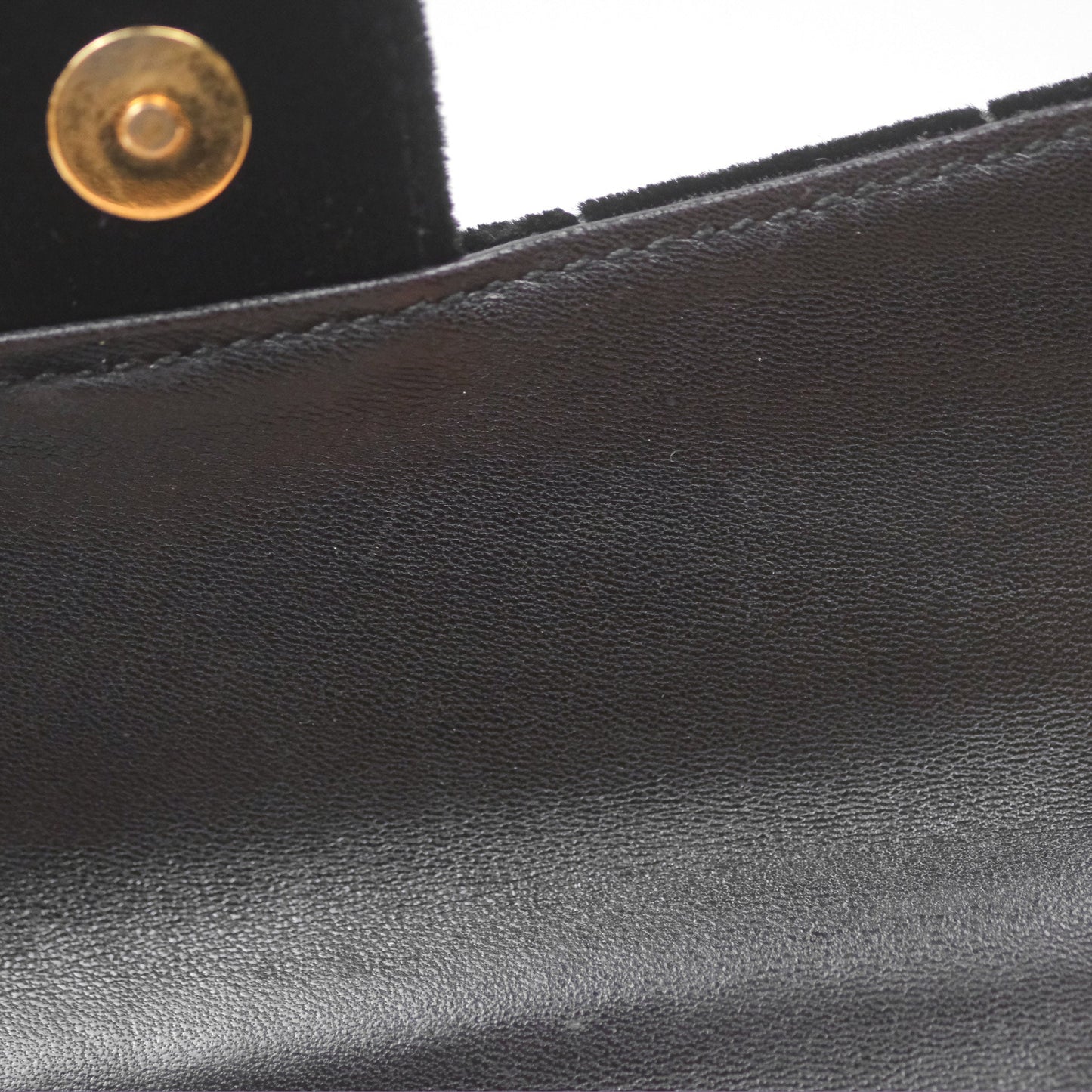 Chanel Vintage Mini Chocolate Bar Camellia Flap Black Velvet Gold Hardware