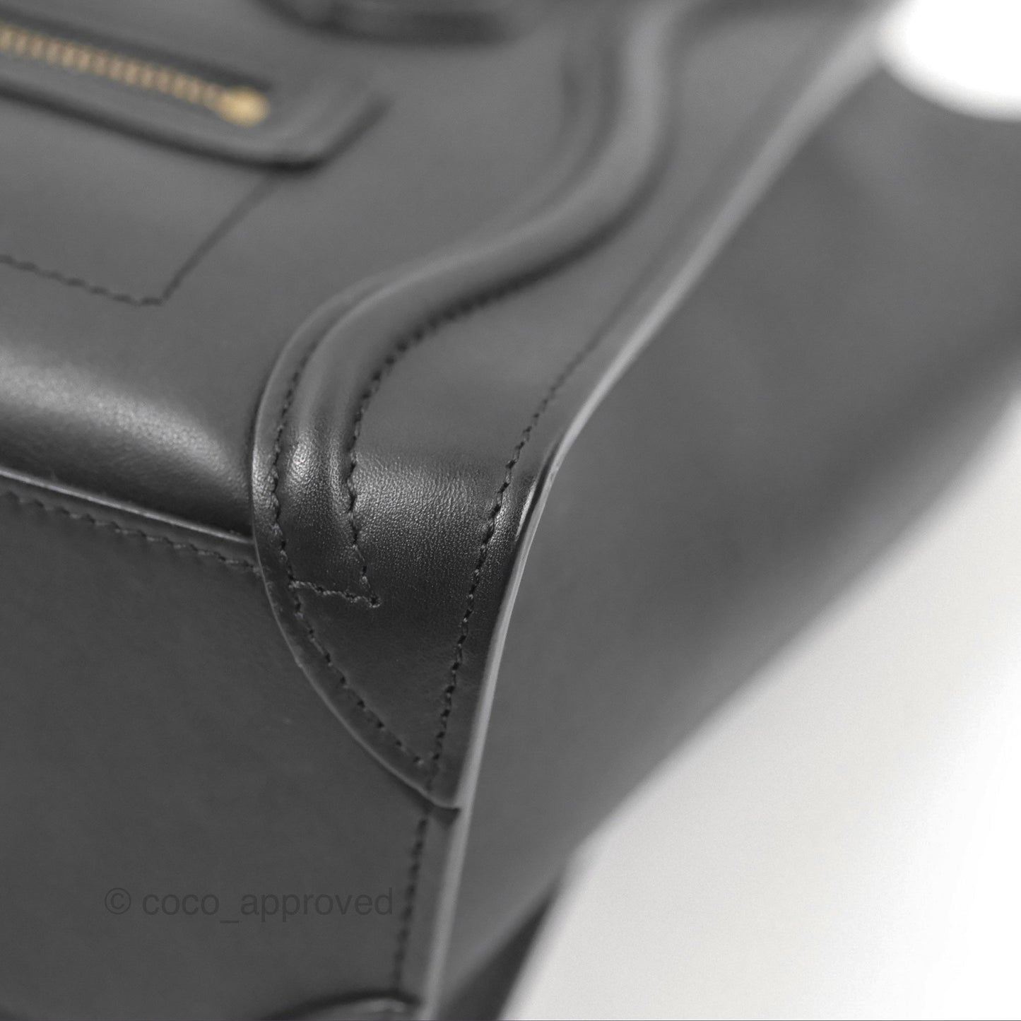 Celine Nano Luggage Bag Black Gold Hardware
