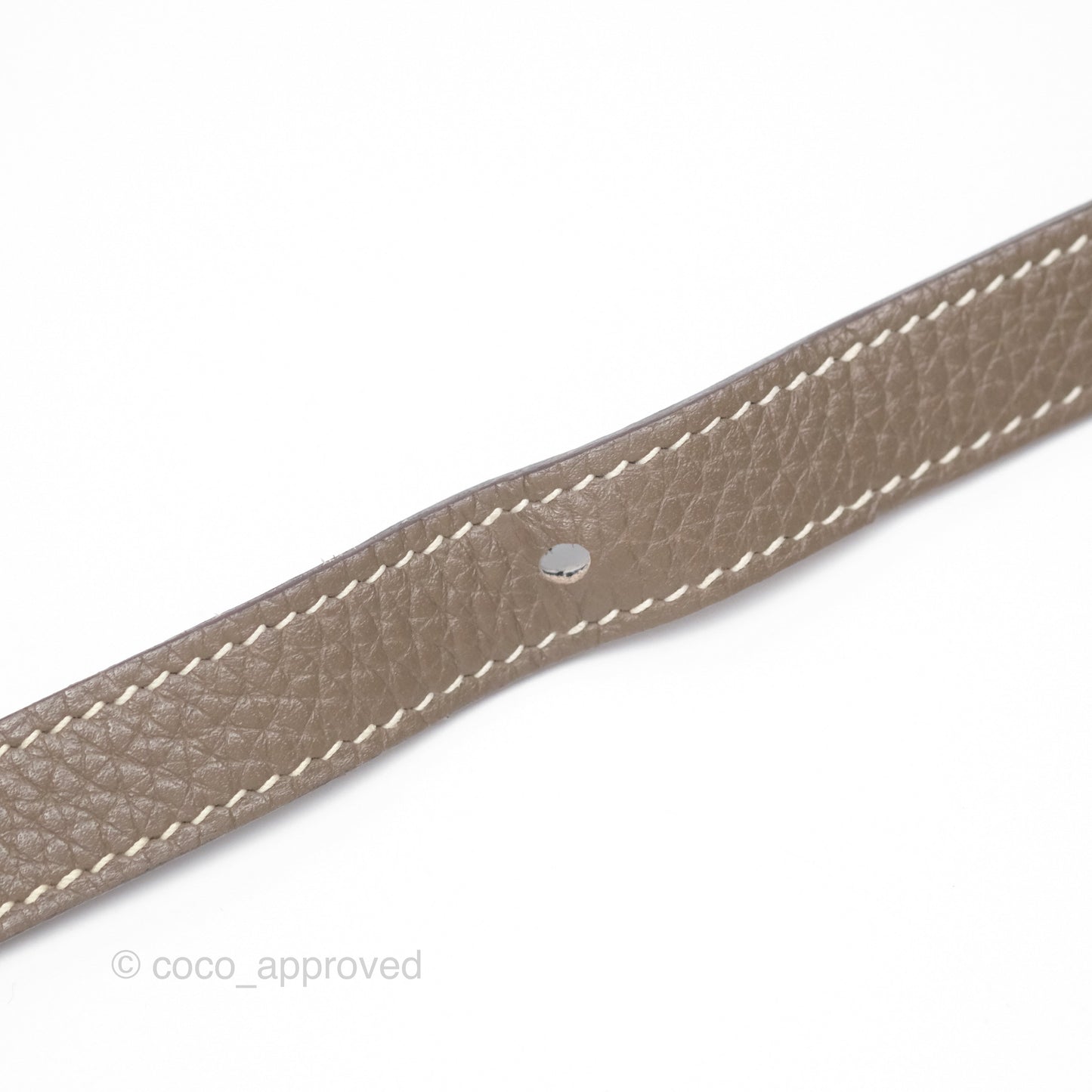 Hermès Halzan 31 Etoupe Clemence Palladium Hardware