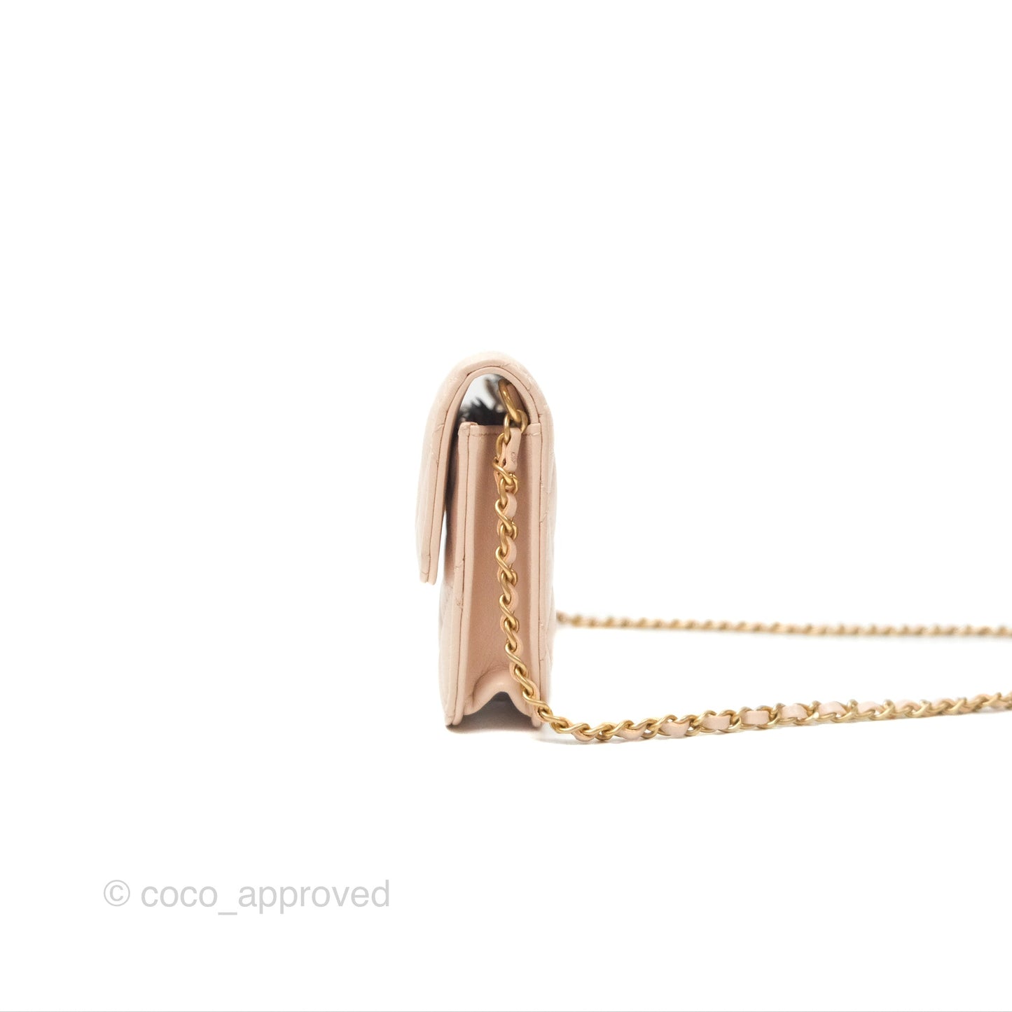 Chanel Mini Pearl Crush Clutch With Chain Belt Rose Clair Pink Aged Gold Hardware