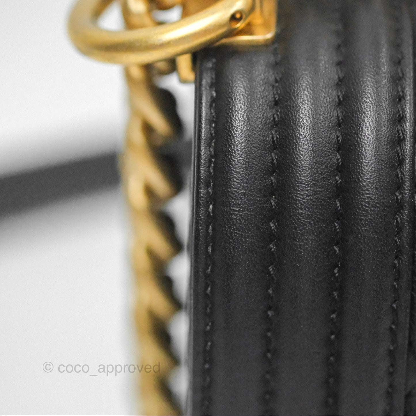 Chanel Small Boy Black Calfskin Gold Hardware