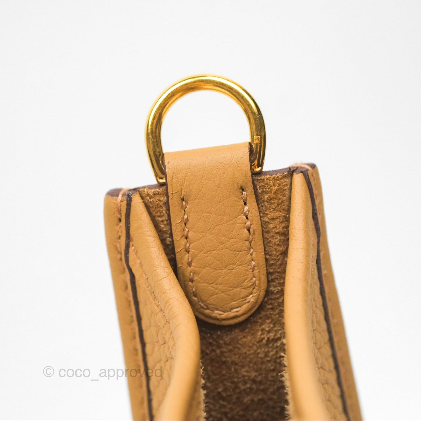 Hermès Mini Evelyne 16 Biscuit 48 Taurillon Clemence Gold Hardware
