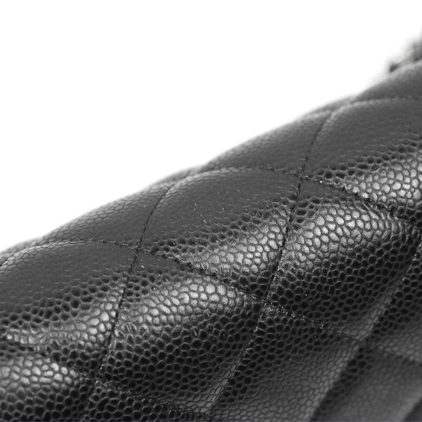 Chanel Quilted Maxi Double Flap Black Caviar Silver Hardware