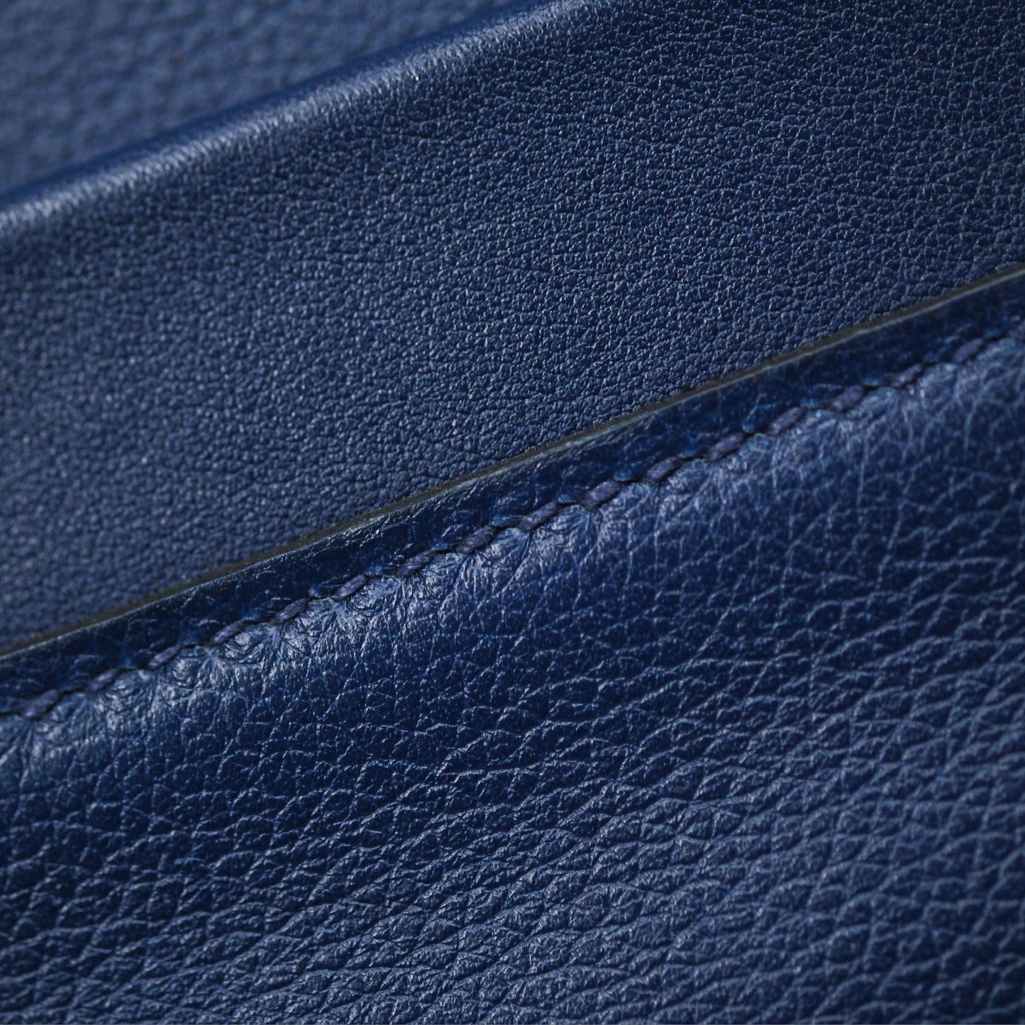 Hermès 24/24 21 Mini Bleu Saphir 73/ Bleu Indigo 76/ Bleu France 71 Evercolor/ Swift Palladium Hardware