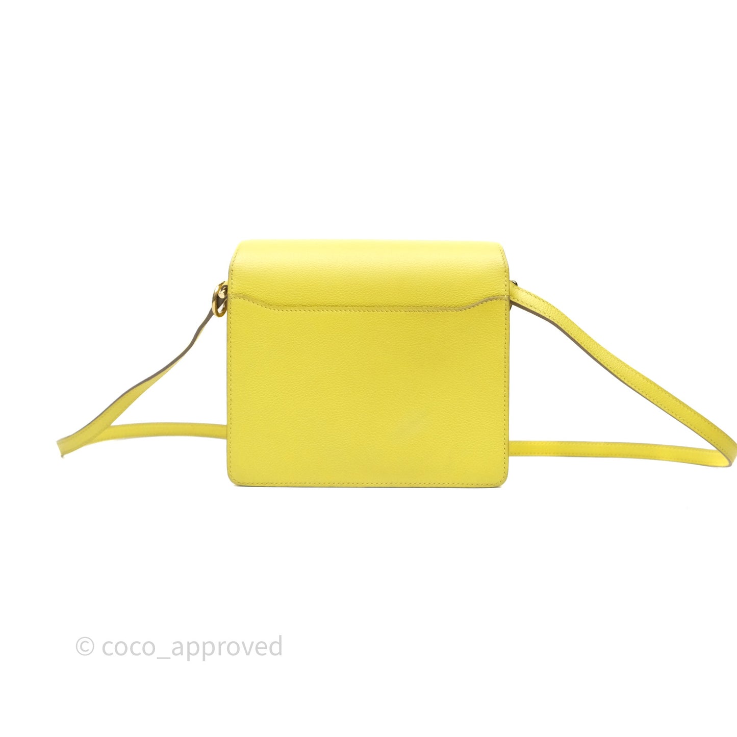 Hermès Roulis Mini 18 Lime 9R Evercolor Gold Hardware
