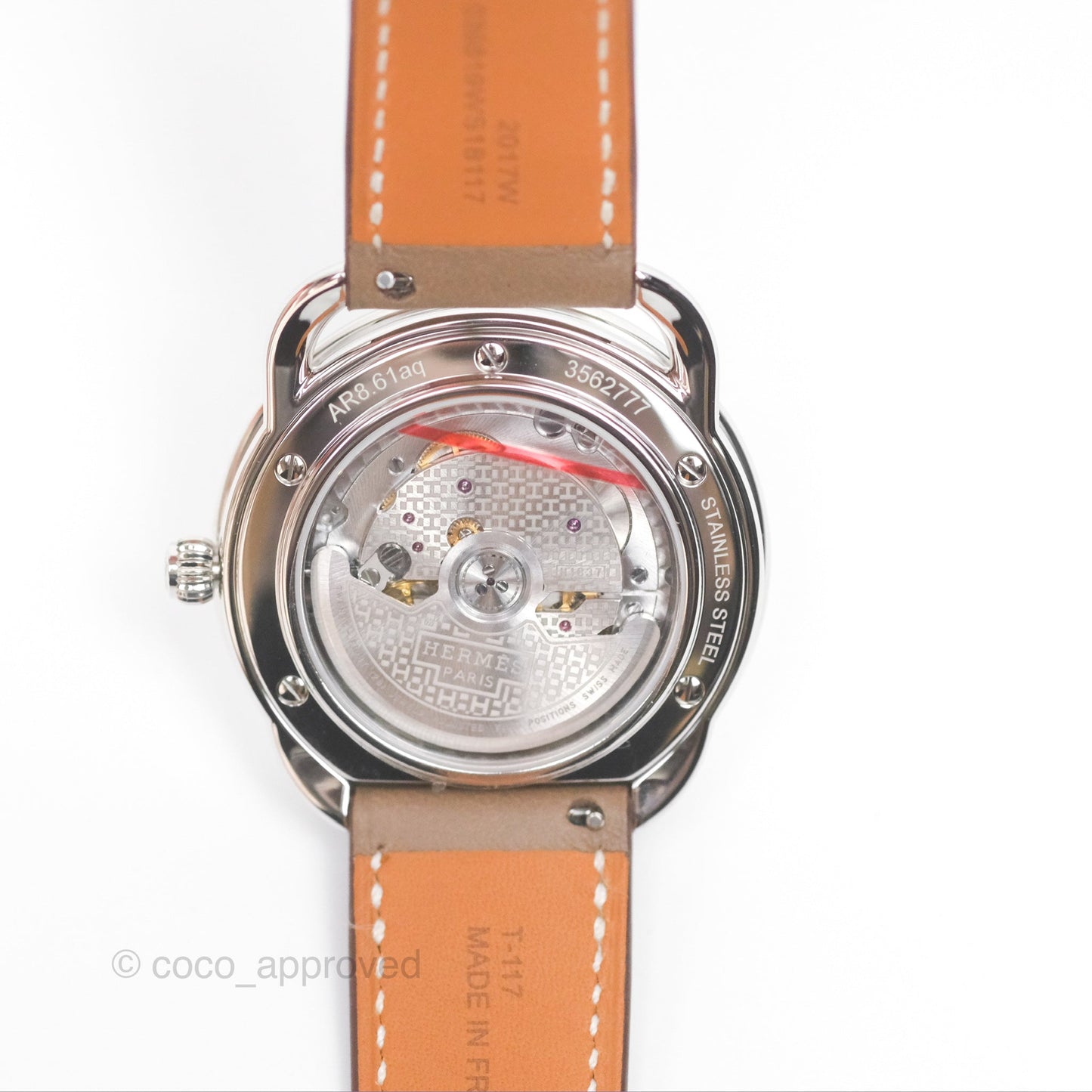 Hermès Montre Arceau Watch 40mm Etoupe Palladium Hardware