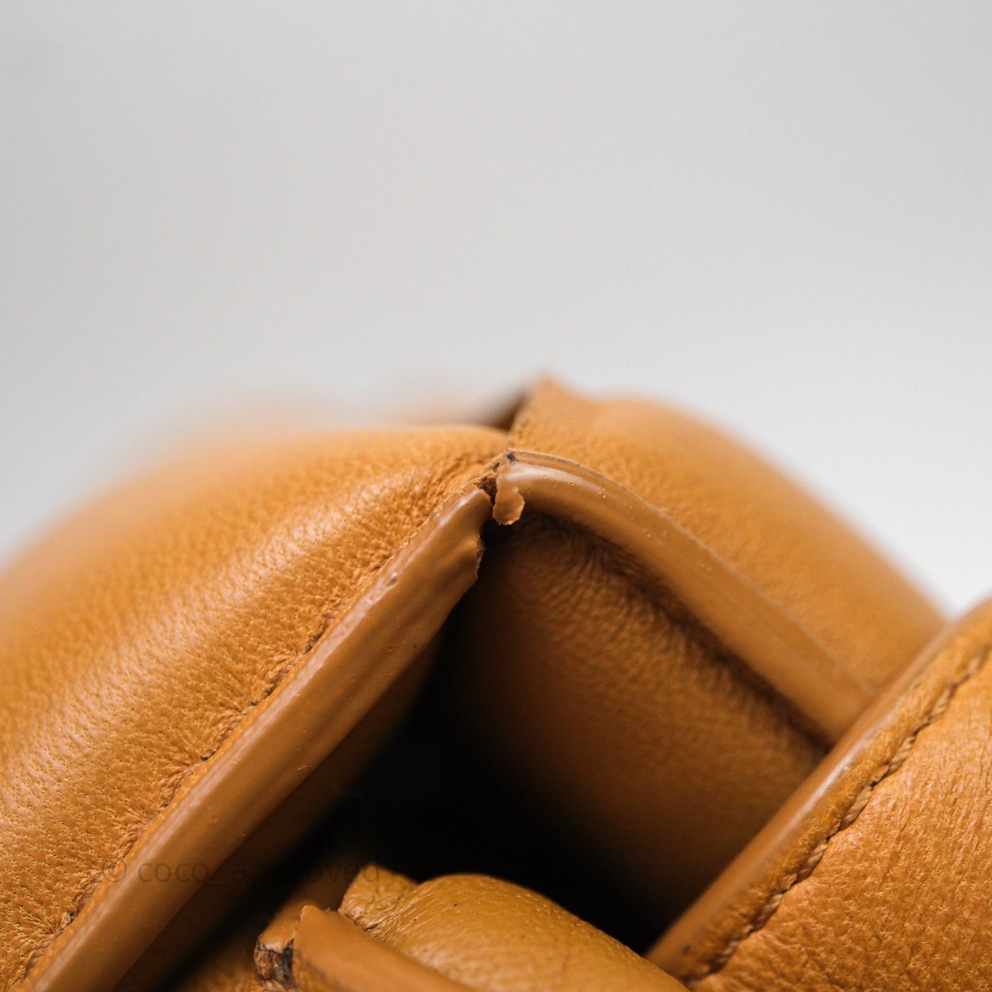 Bottega Veneta Padded Cassette Camel Lambskin