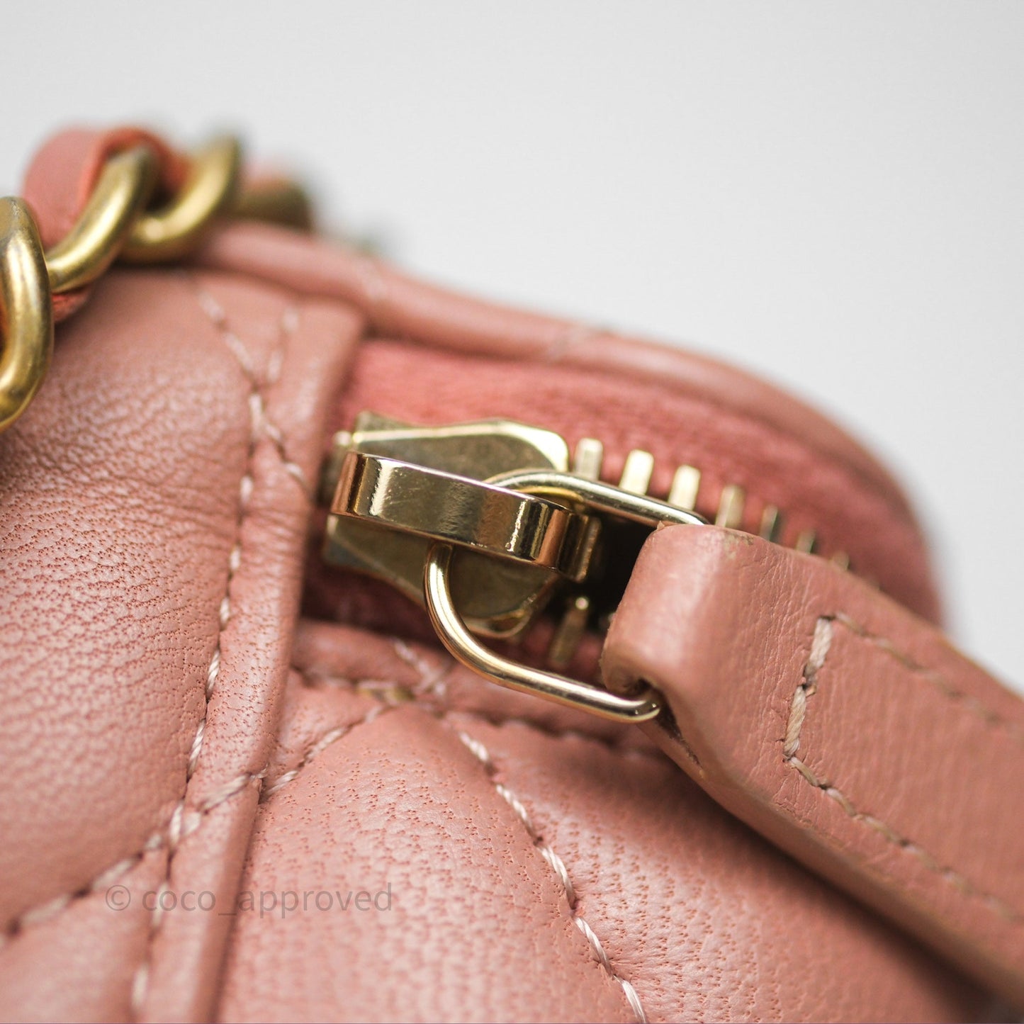 Chanel Mini Pearl Crush Vanity With Chain Pink Gold Hardware