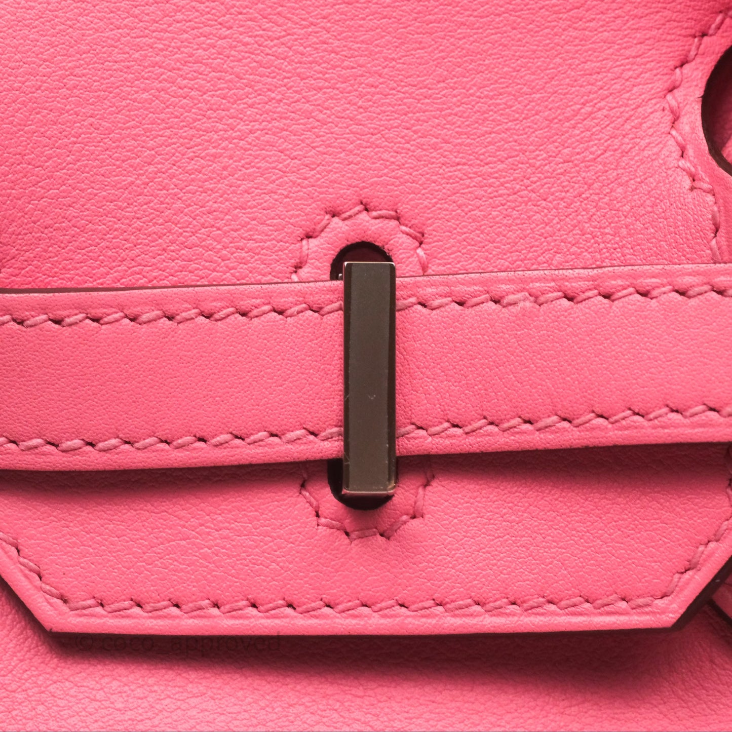 Hermès Birkin 25 Retourne Rose Azalee 8W Swift Palladium Hardware