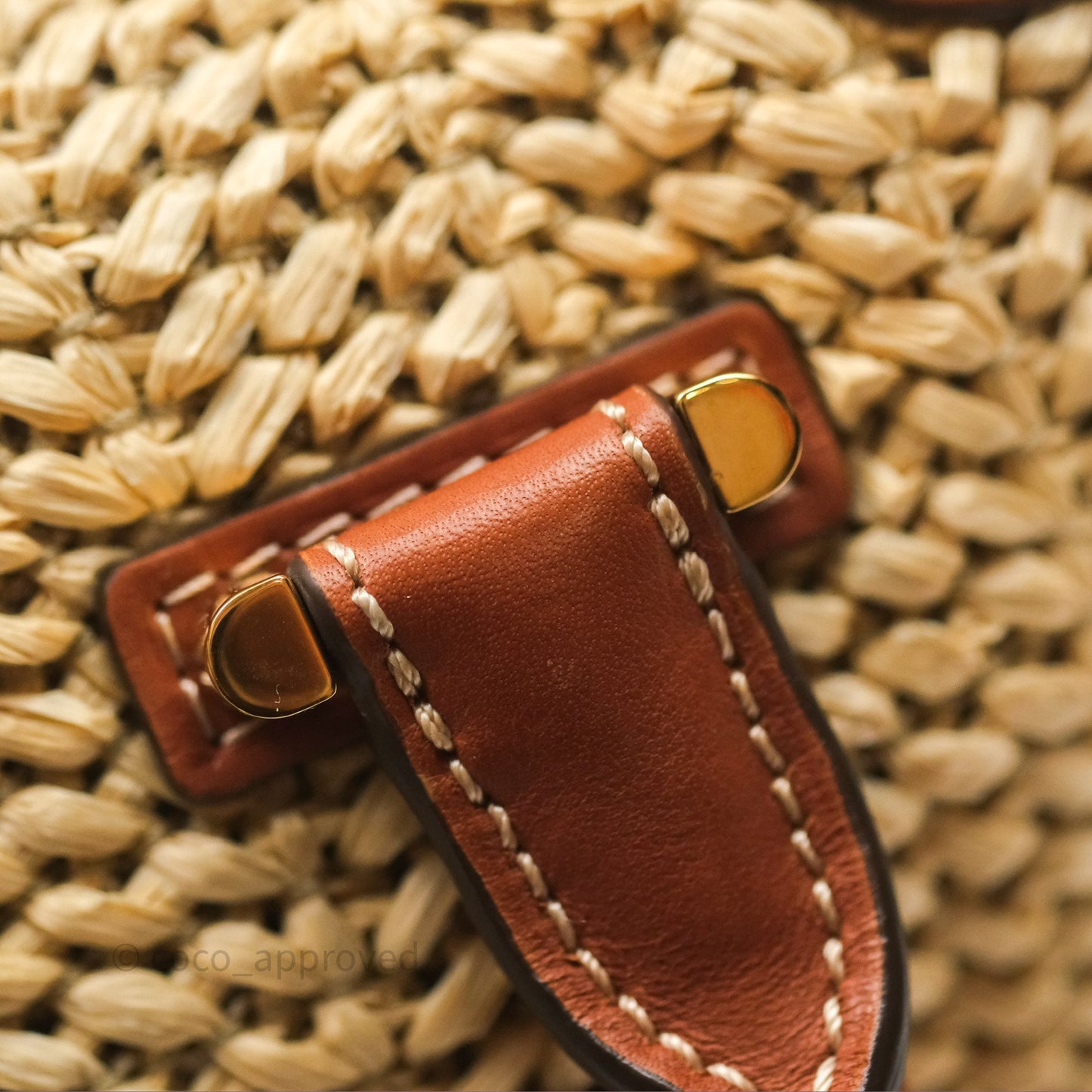 Delvaux Cool Box MM Bohème Raffia Brown