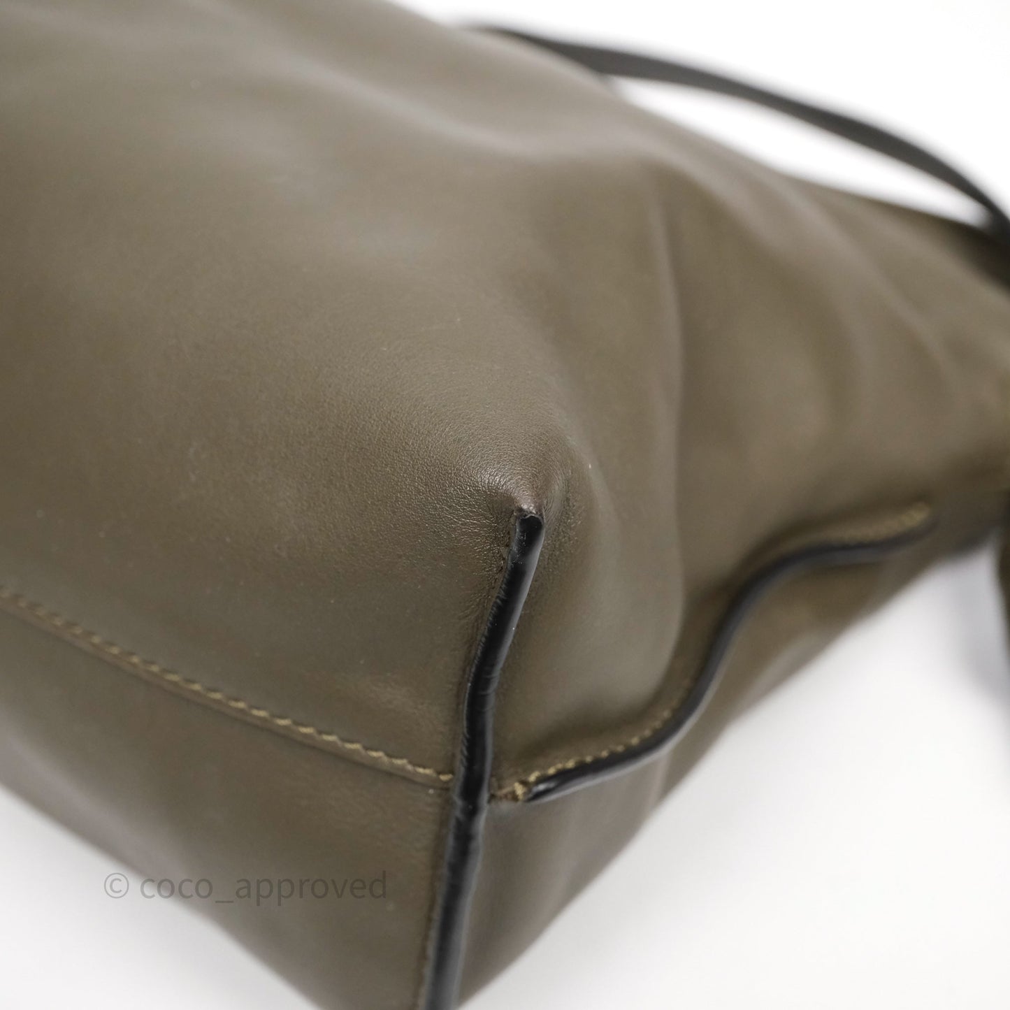 Loewe Flamenco Clutch Medium in Nappa Calfskin Dark Khaki Green